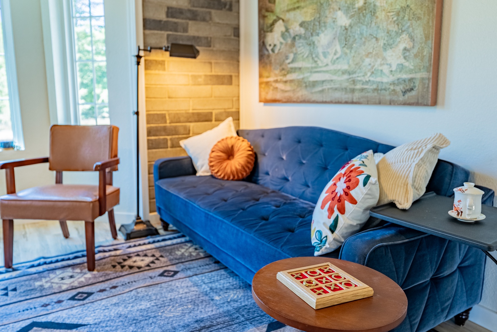 Comfy couch perfect for relaxing after busy days