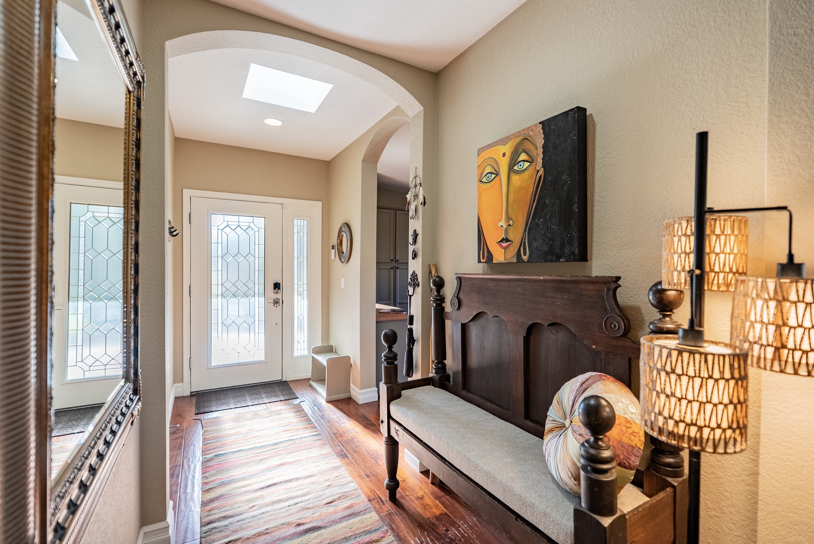 A welcoming entryway sets the tone for your relaxing stay.