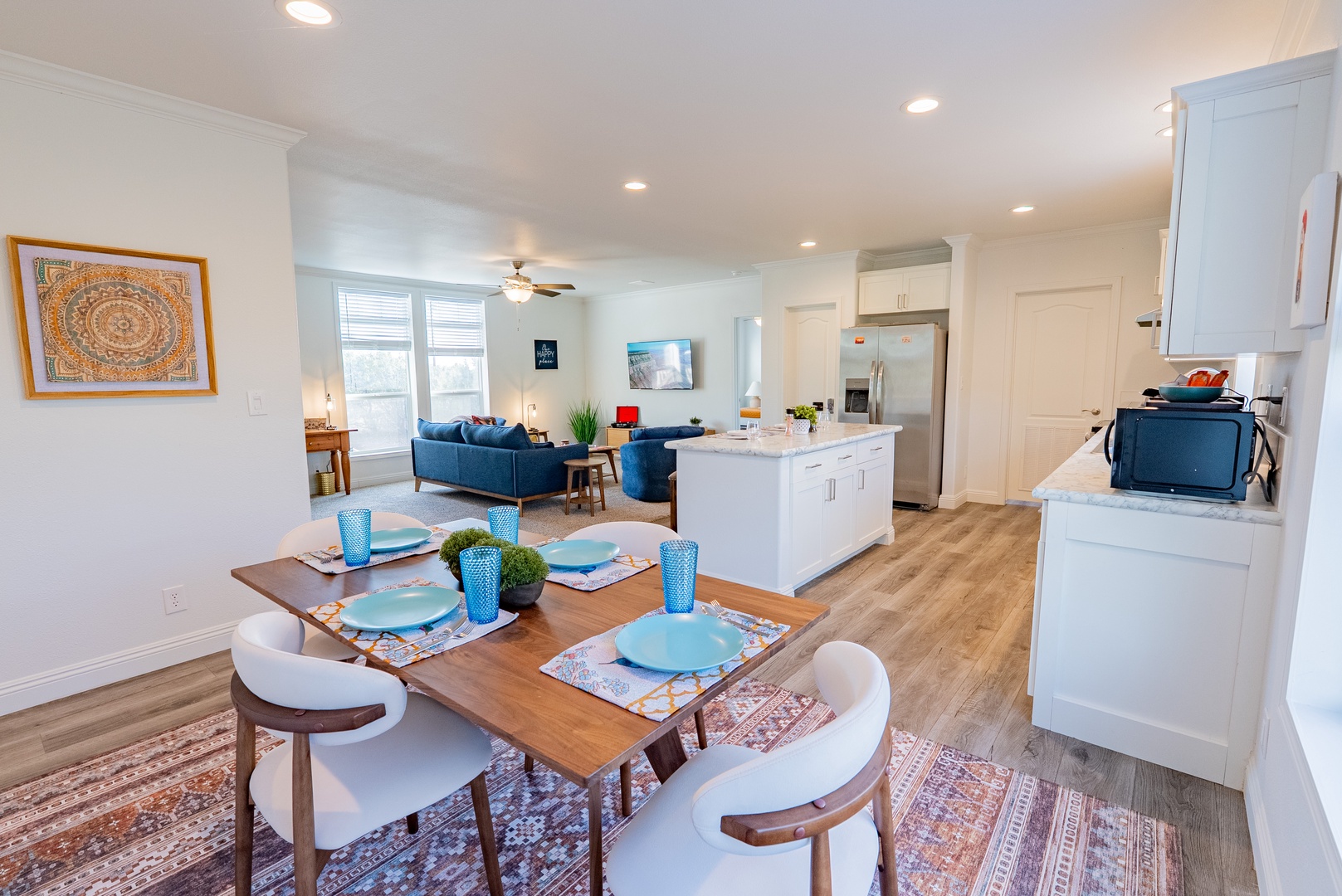 Open living space for gathering and unwinding.