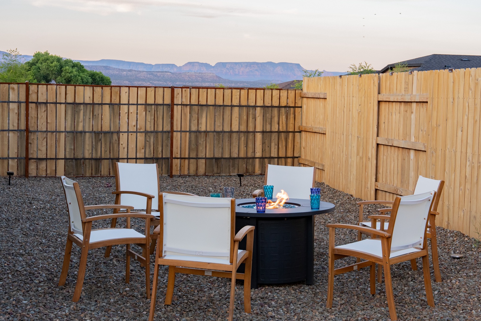 fire pit for cozy evenings under the desert sky