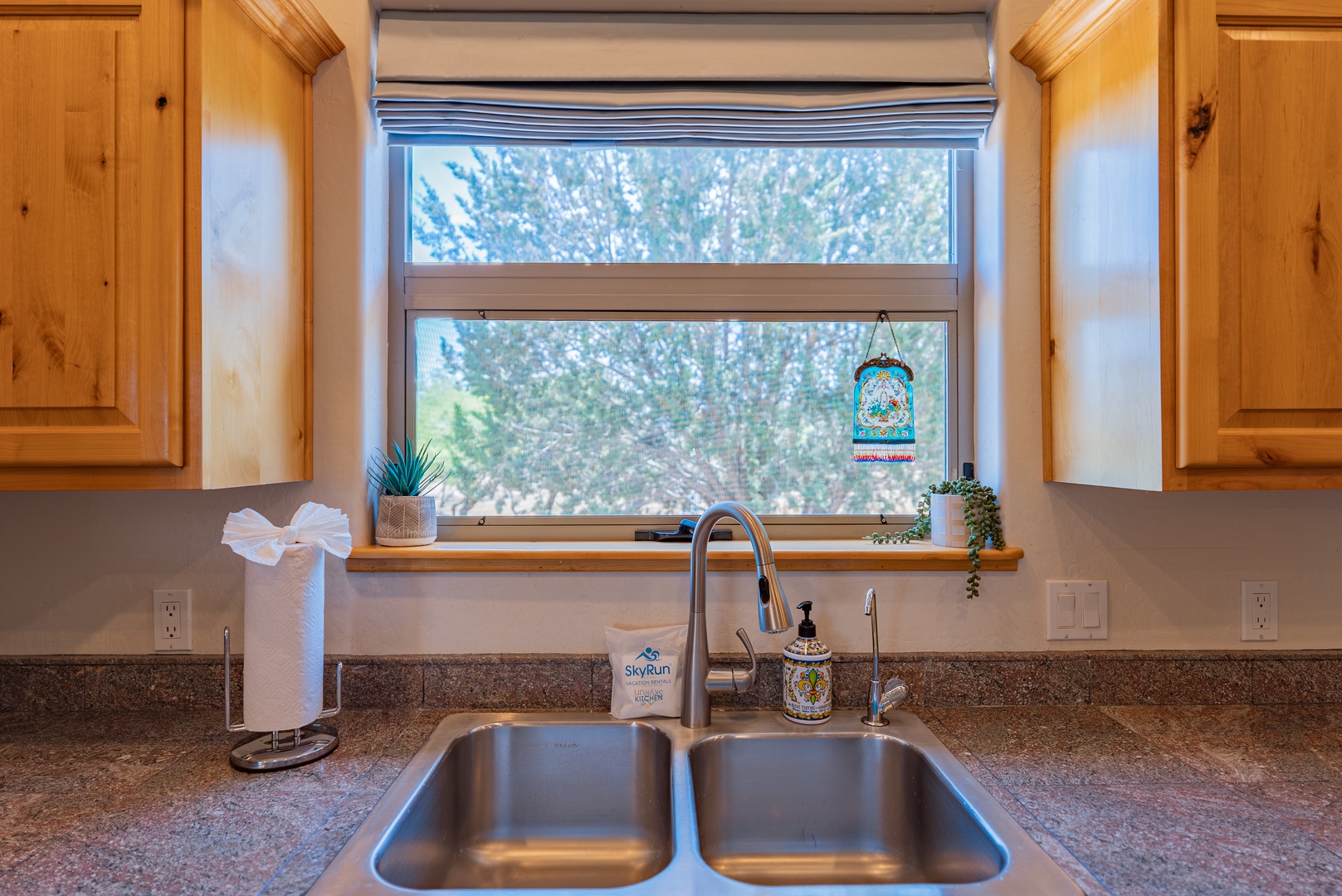 Even the kitchen sink has mountain views