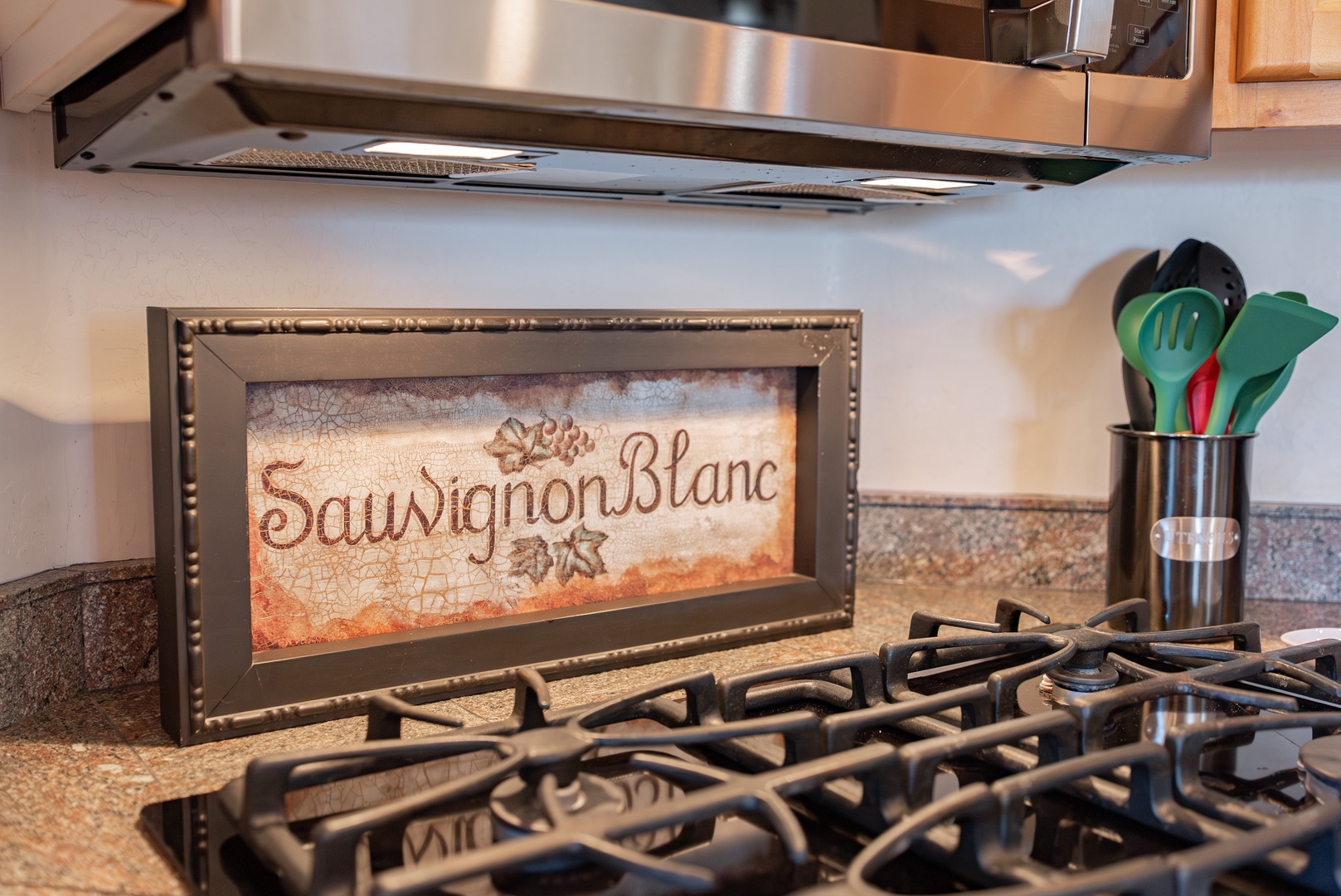 A professional gas range, ready for culinary adventures