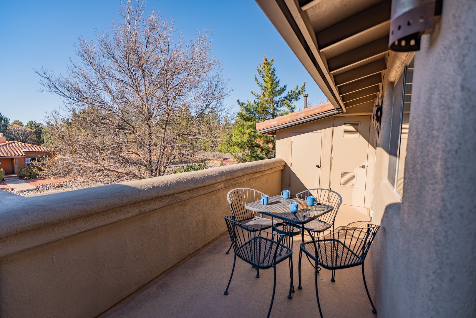 Step onto your private balcony for morning coffee surrounded by peaceful desert views and clear blue skies.