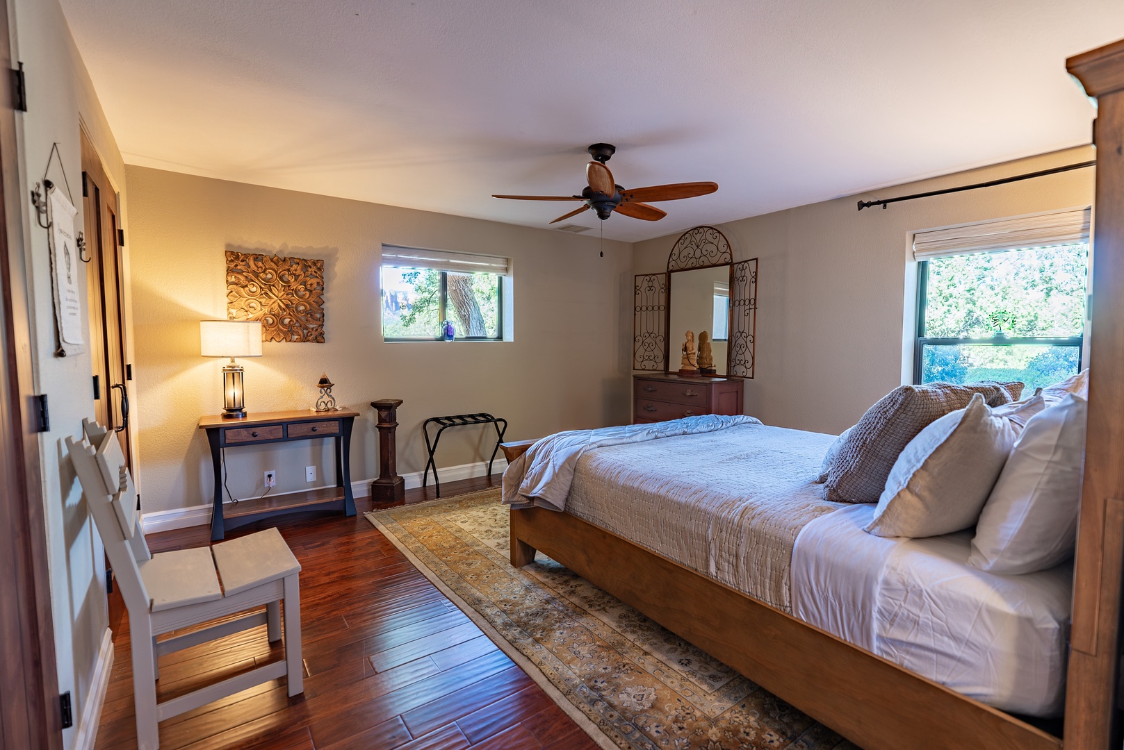 Large primary one of two ensuite bedrooms