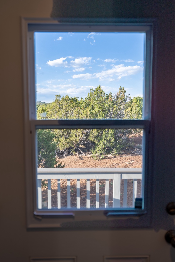 Picture-perfect views from the laundry room .