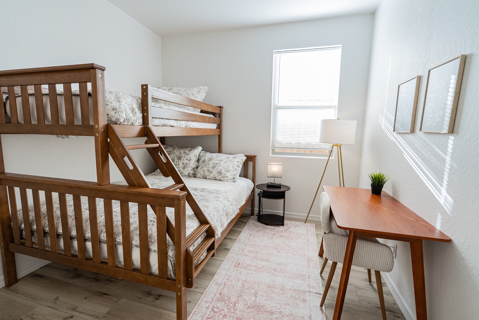 Twin over Queen Bunk room with second desk