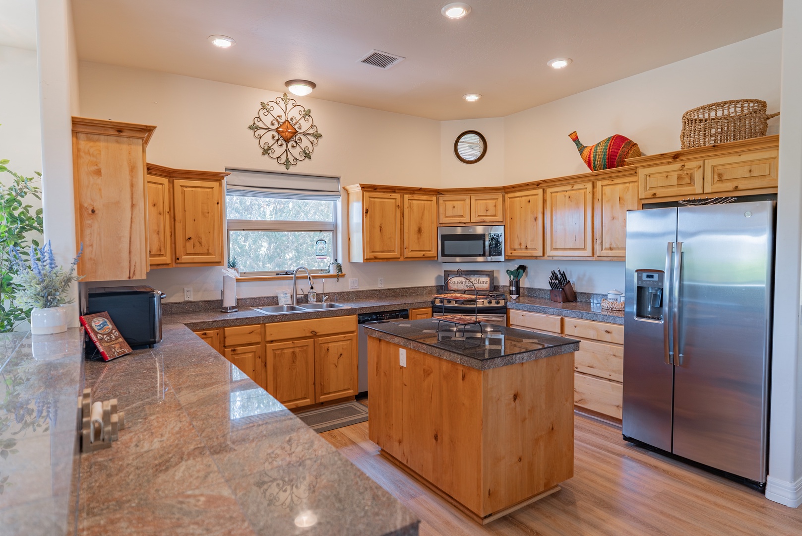 Cook your favorite meals in this kitchen with plenty of prep space.