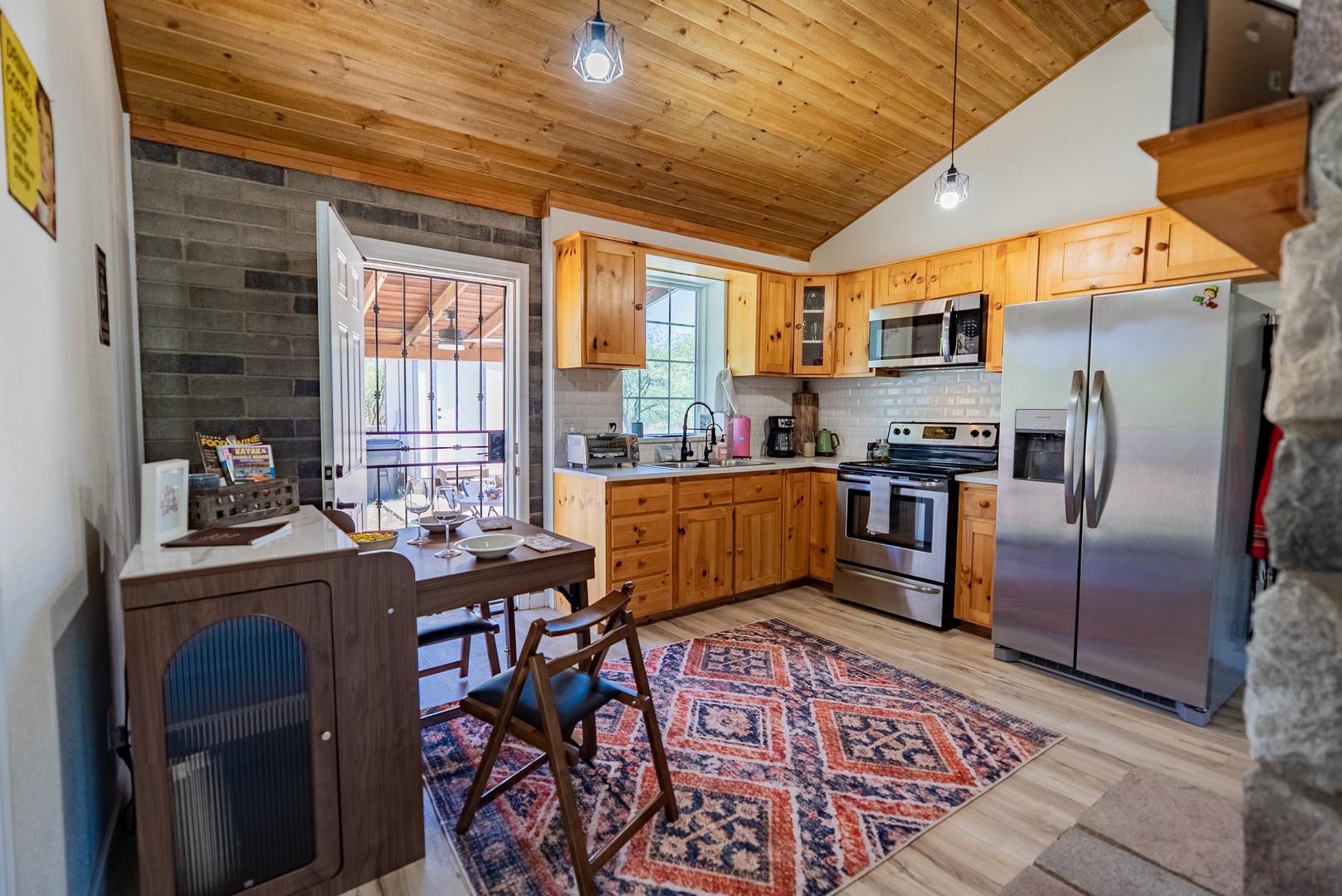 Vaulted ceilings make every room open and bright