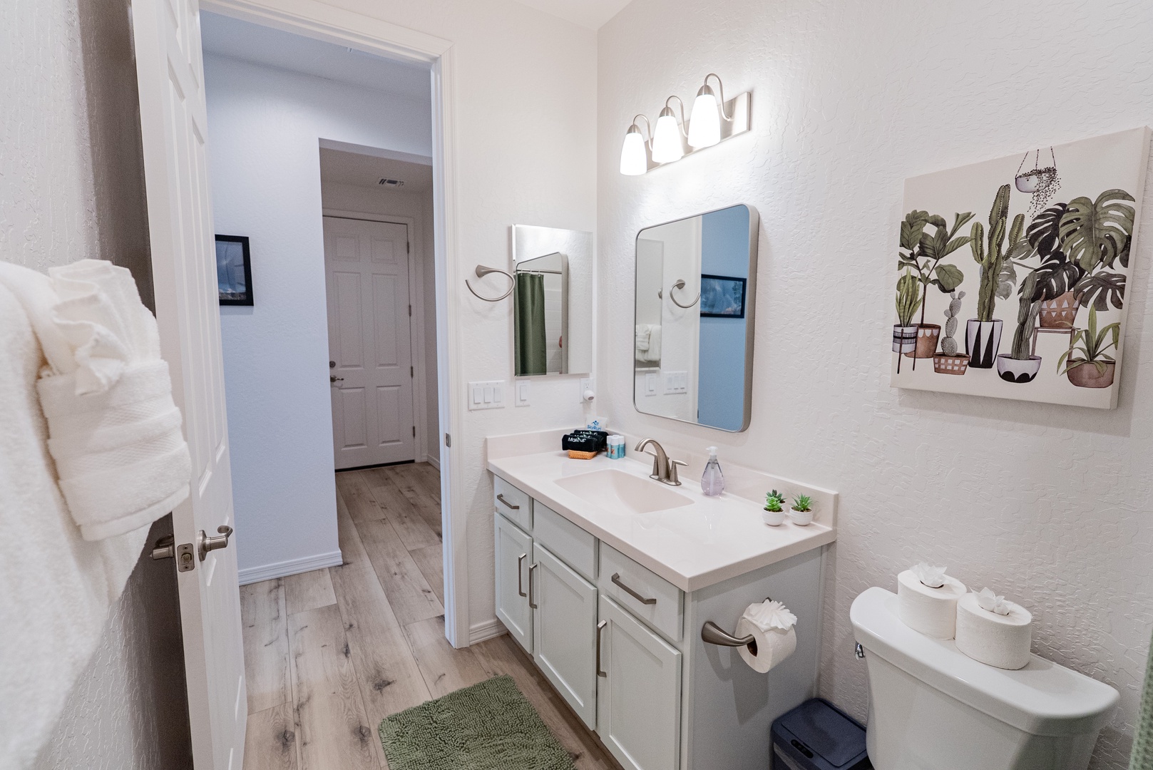Refresh in your bright, modern bathroom