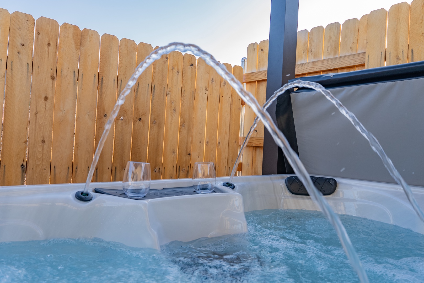 Slip into your private hot tub