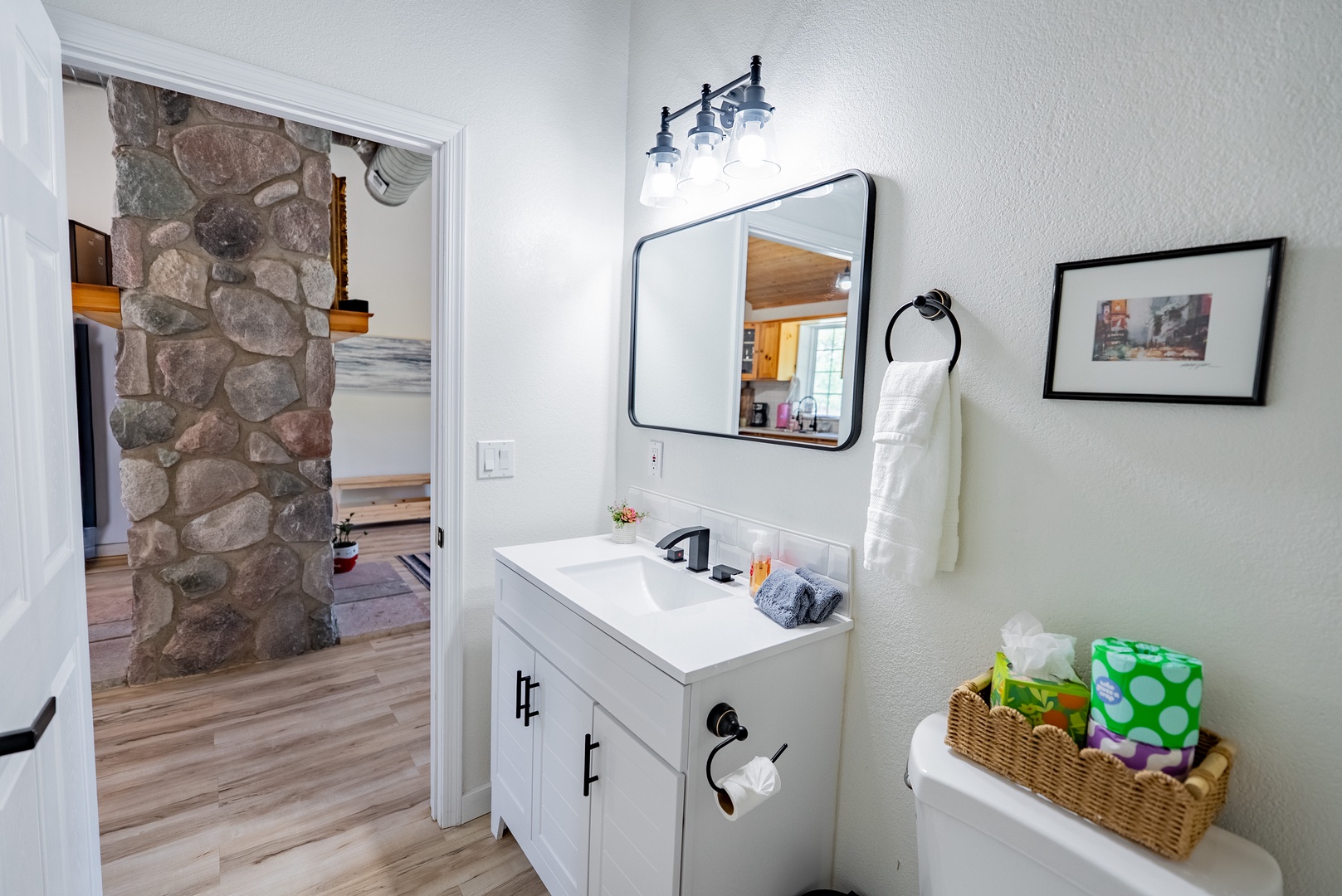Bright spacious bathroom.
