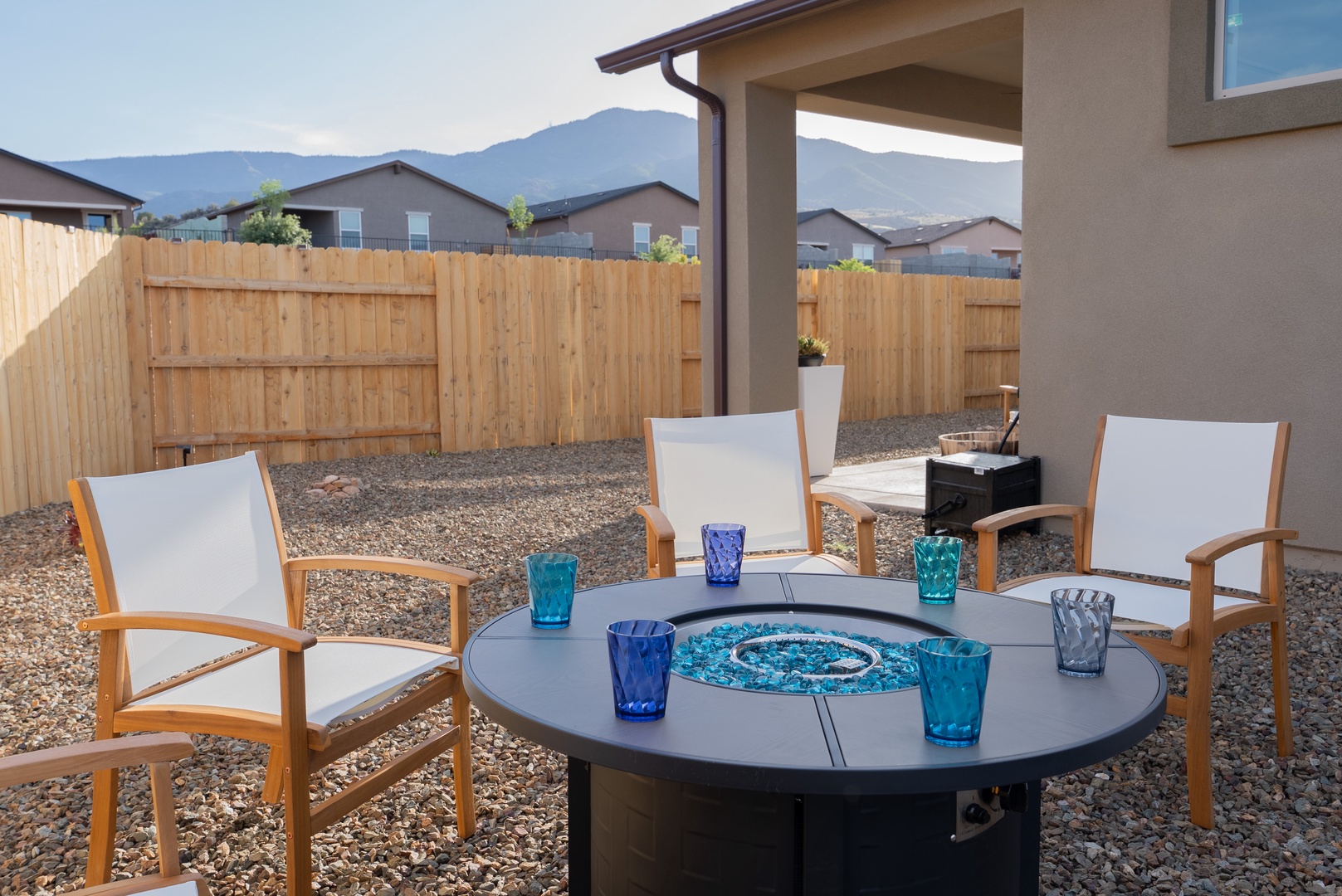 Gather around your private fire table for memorable evenings