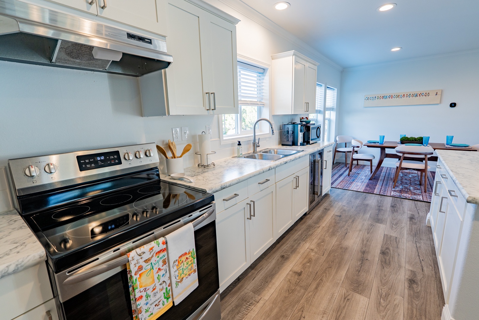 Open concept for cooking and gathering around