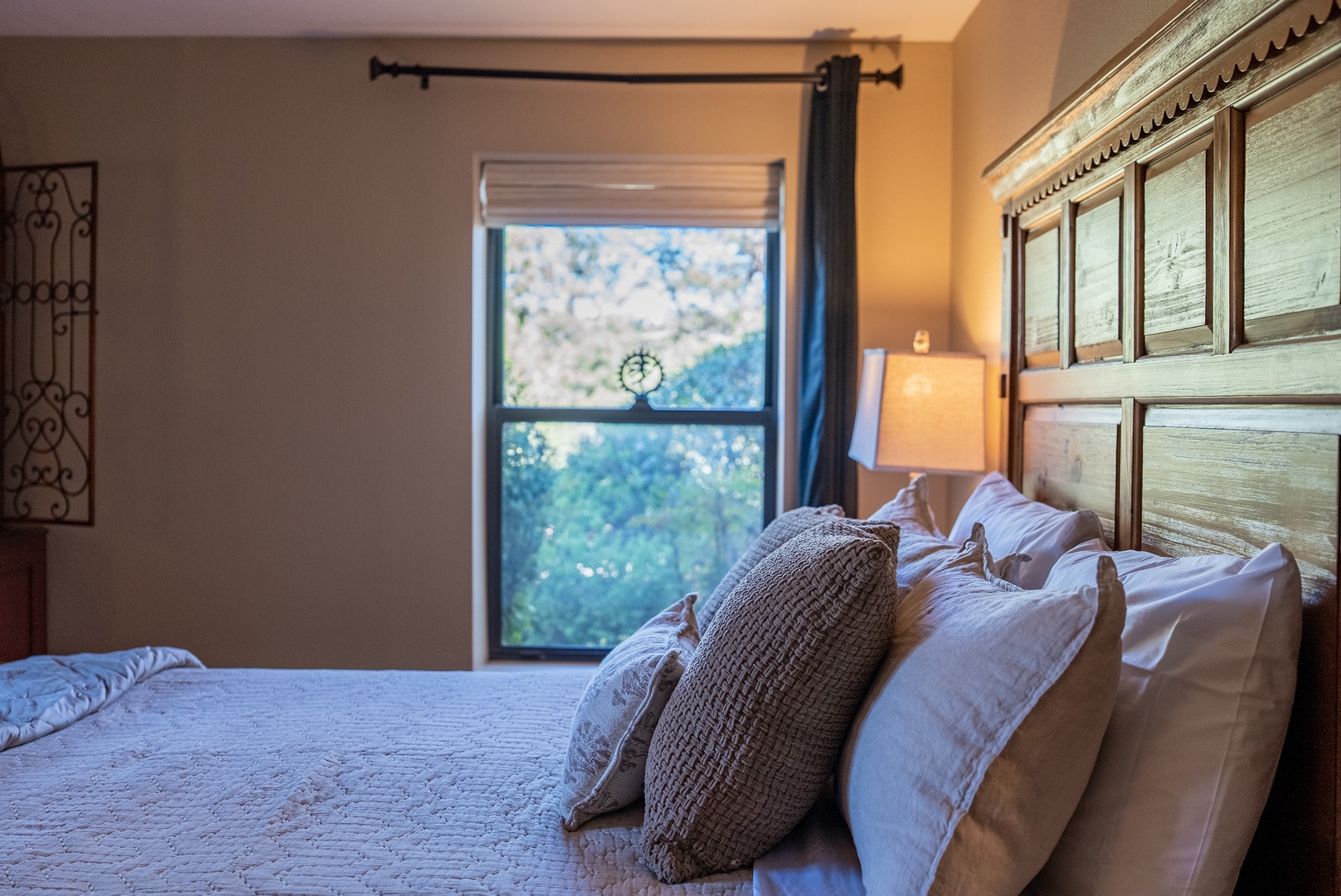 While there is one shade, this room get beautiful morning sunrises