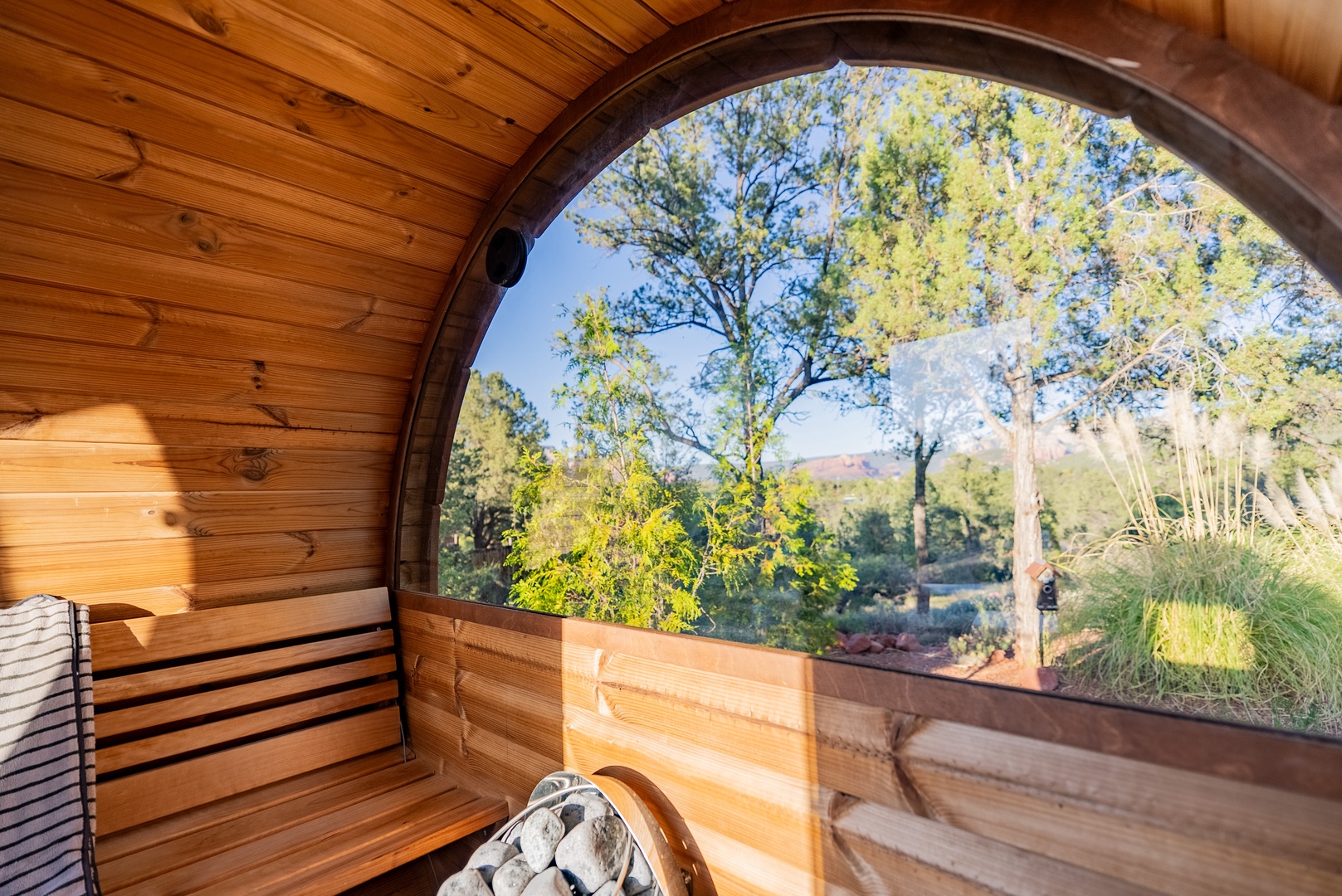 Sauna creates the perfect wellness escape as you relax in beauty