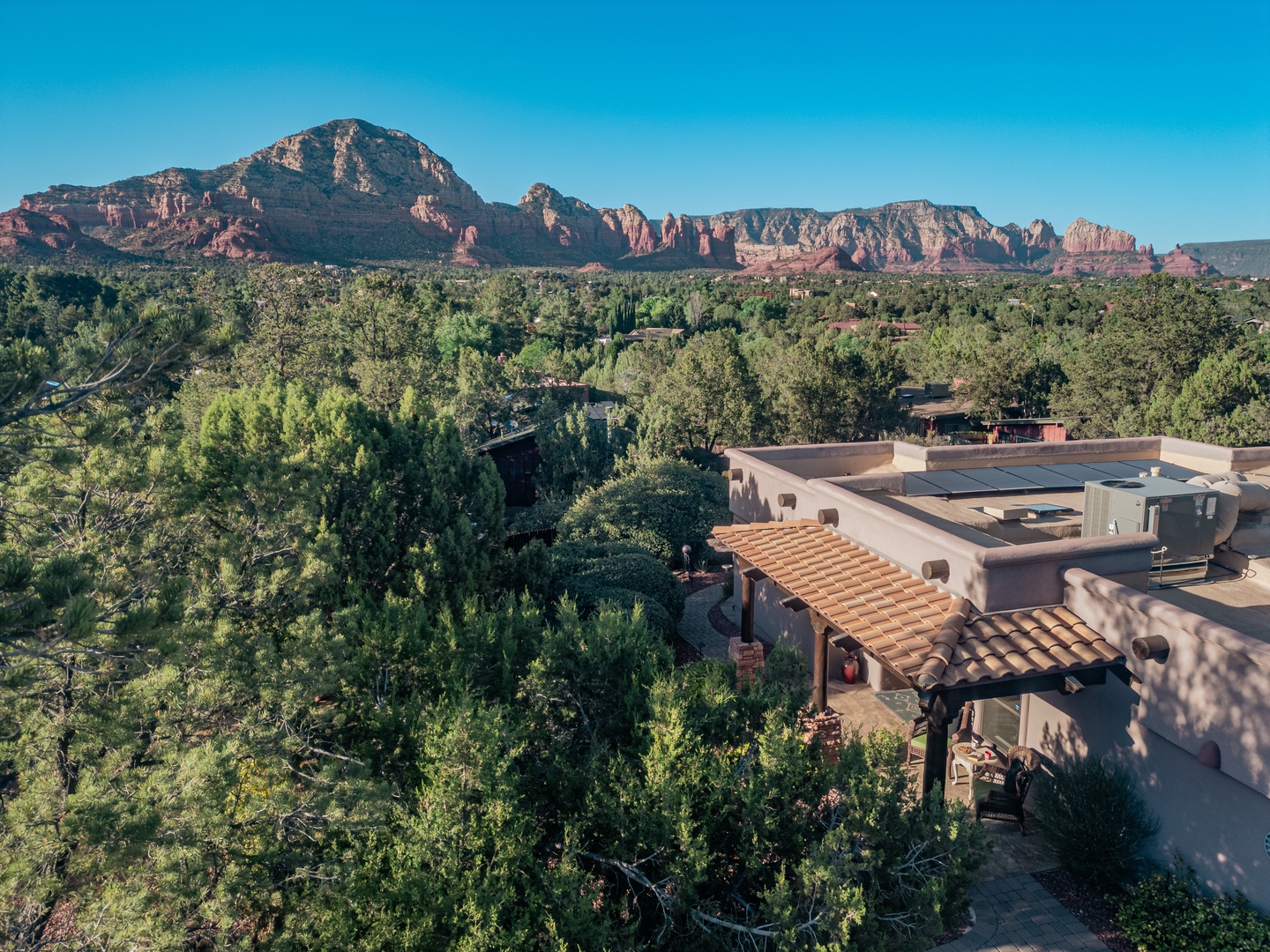 Pinion Retreat is situated on a private lot in West Sedona