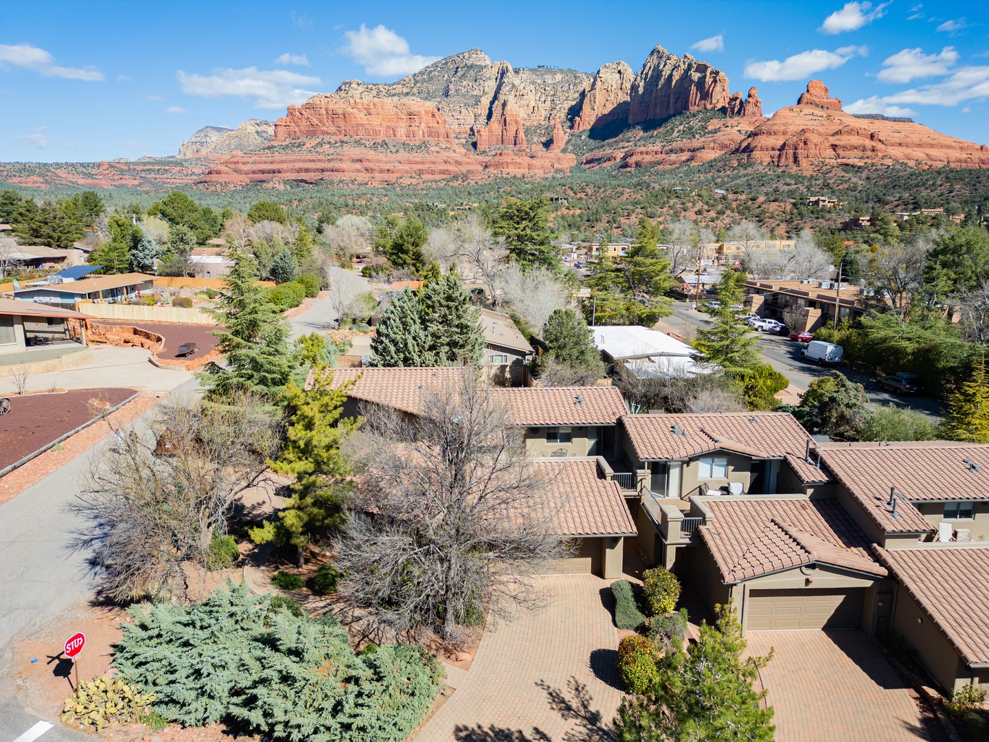 Aerial view of the properties both units 1 & 2 are yours