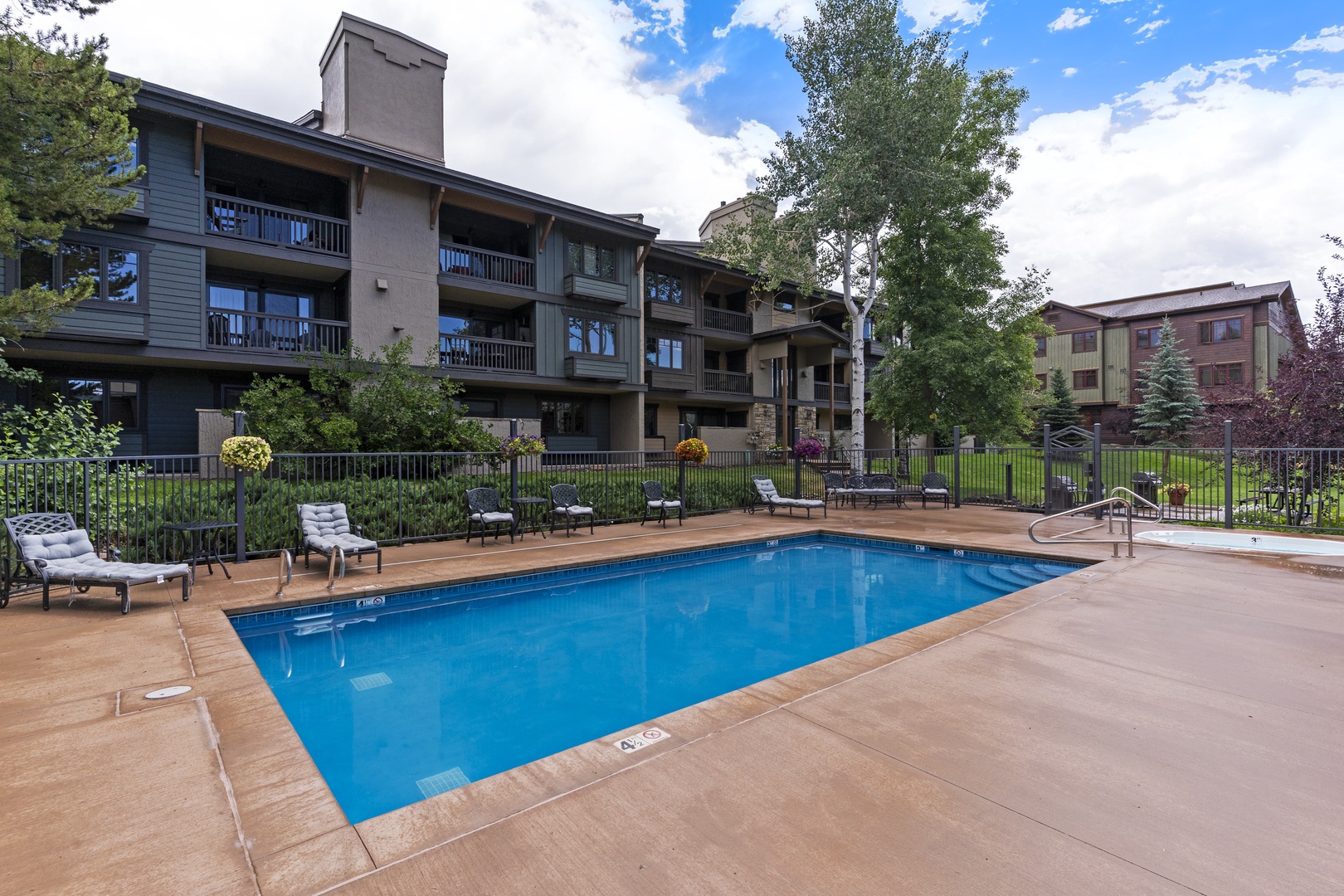 Newly renovated outdoor pool.