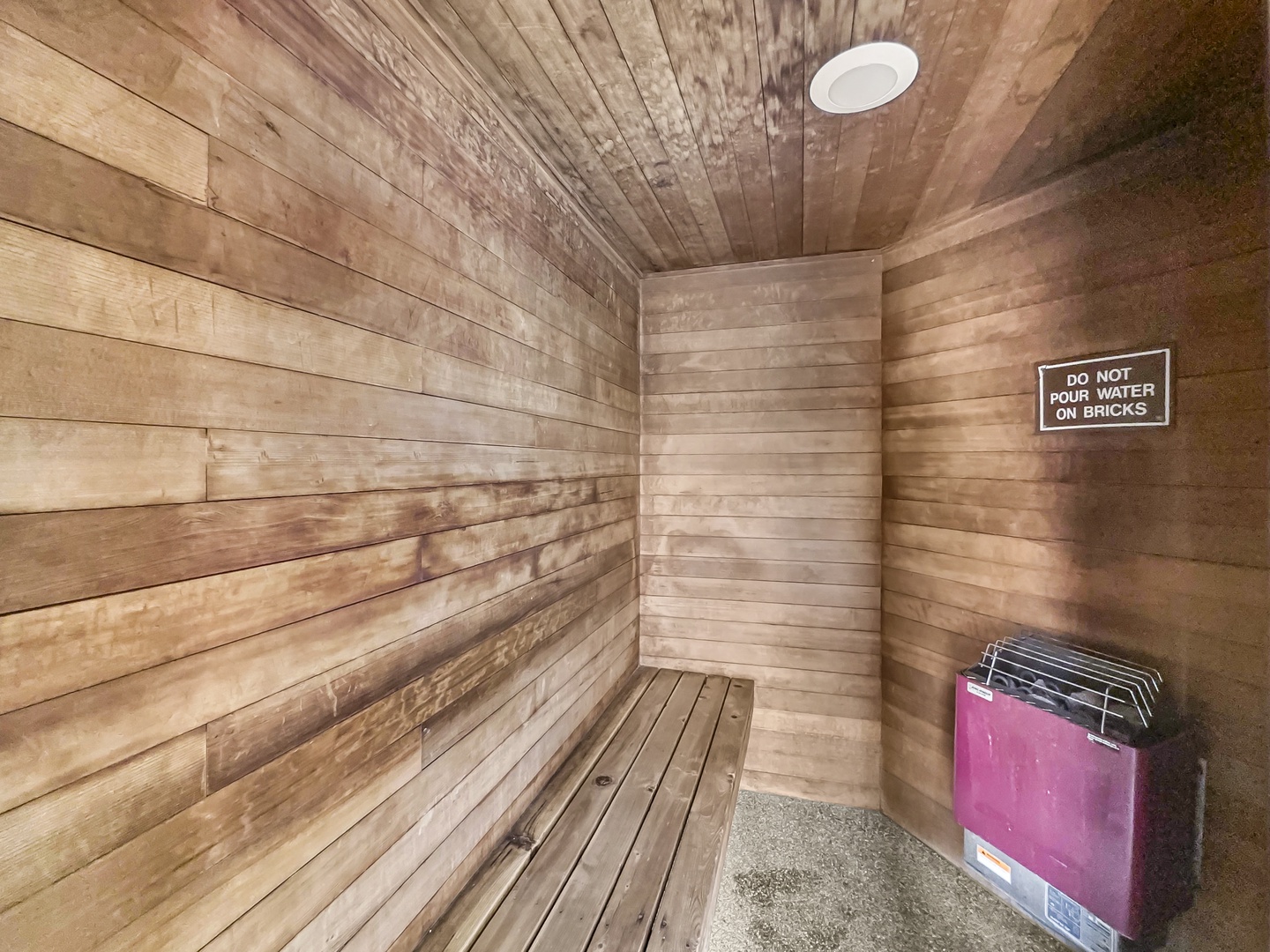 Step into the sauna's warm embrace, where fragrant cedar walls and gentle heat melt away stress, leaving you refreshed and renewed.