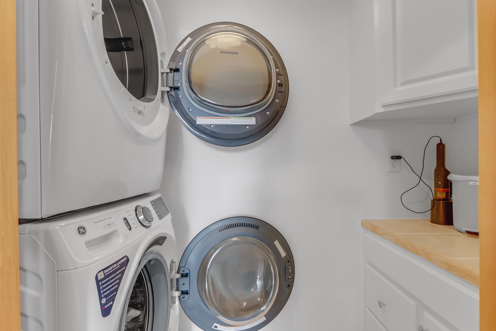 Your own dedicated laundry room keeps you refreshed during longer stays with convenient washer and dryer.