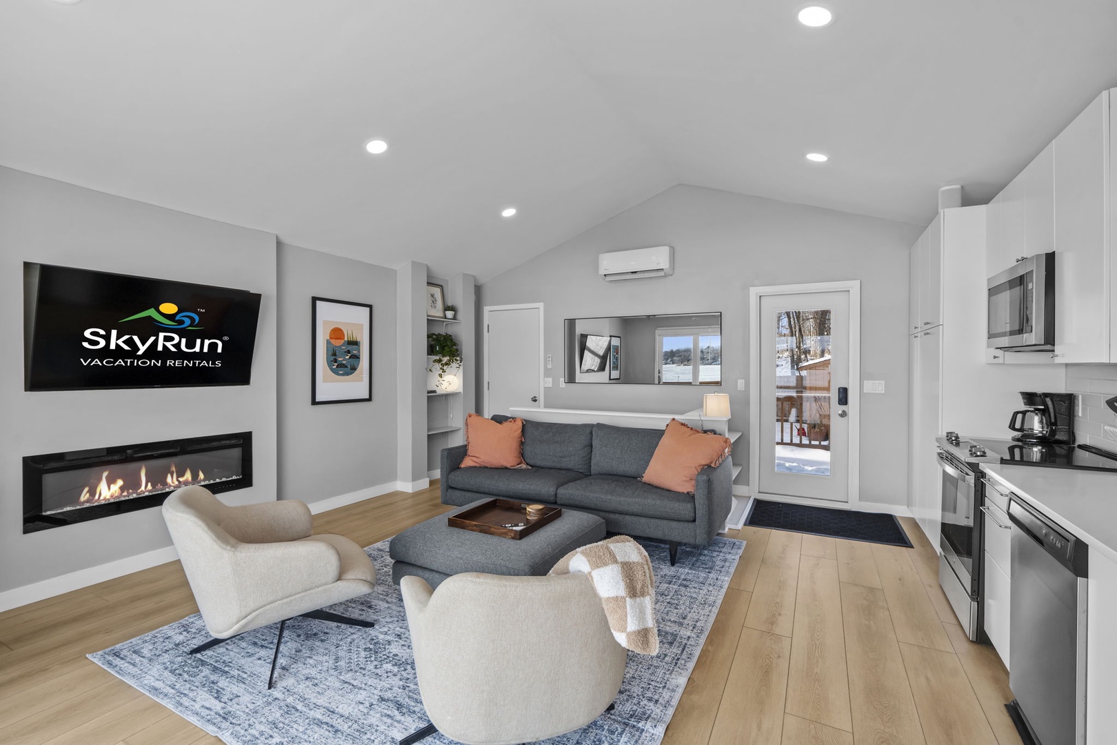 Comfortable open-concept living room