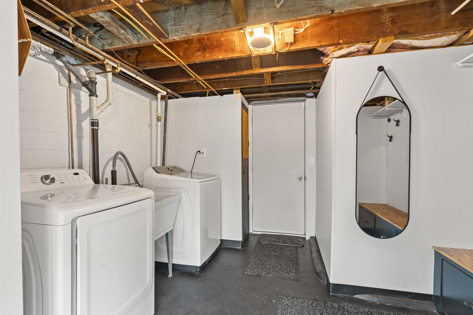 Laundry room with washer and dryer