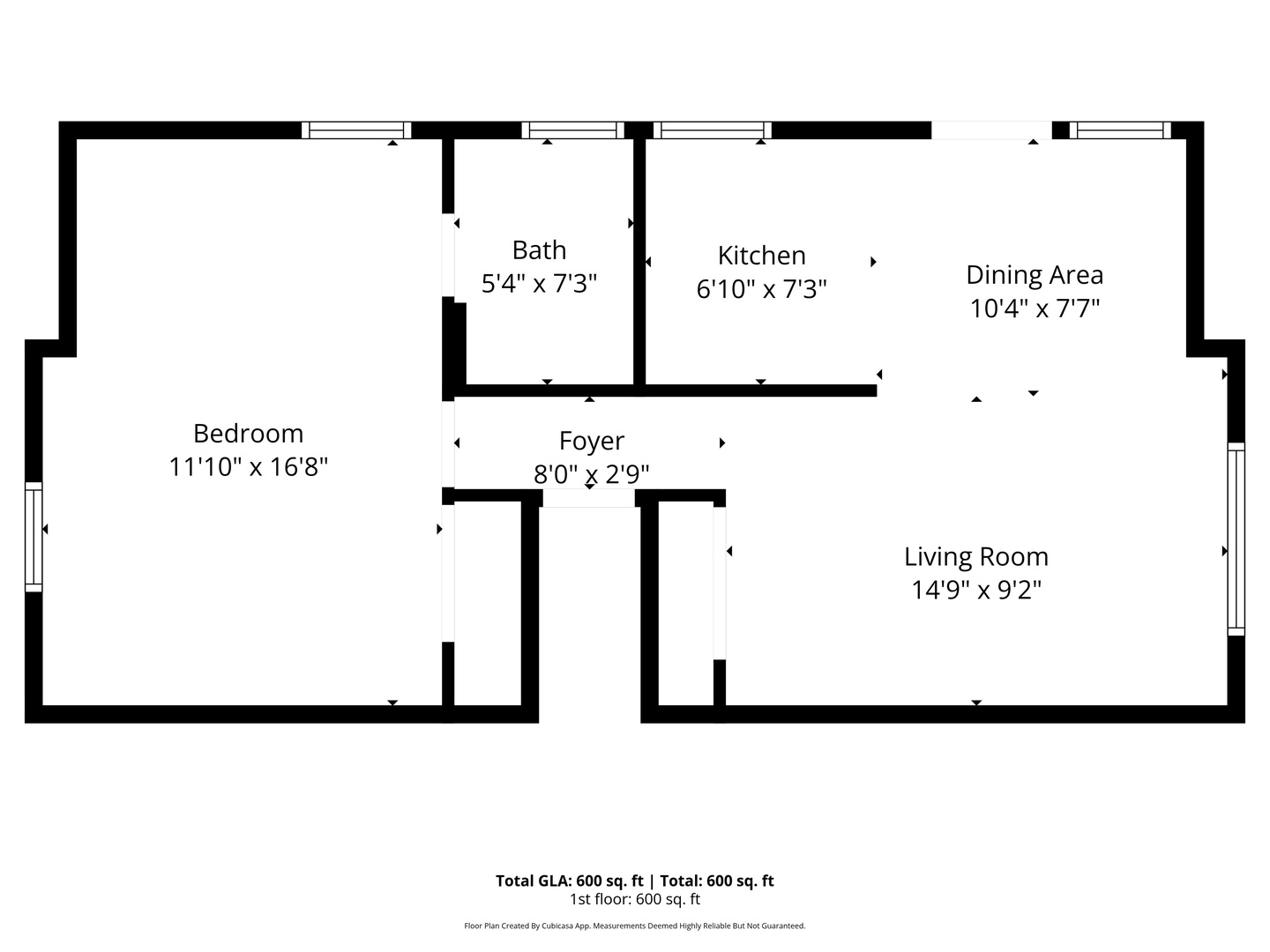Floorplan for Upper Level Unit 1