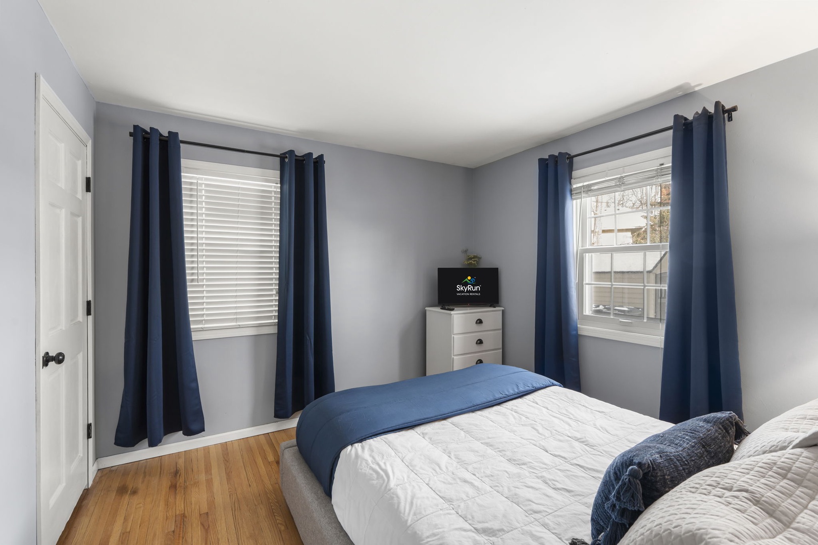Comfortable bedroom with natural light