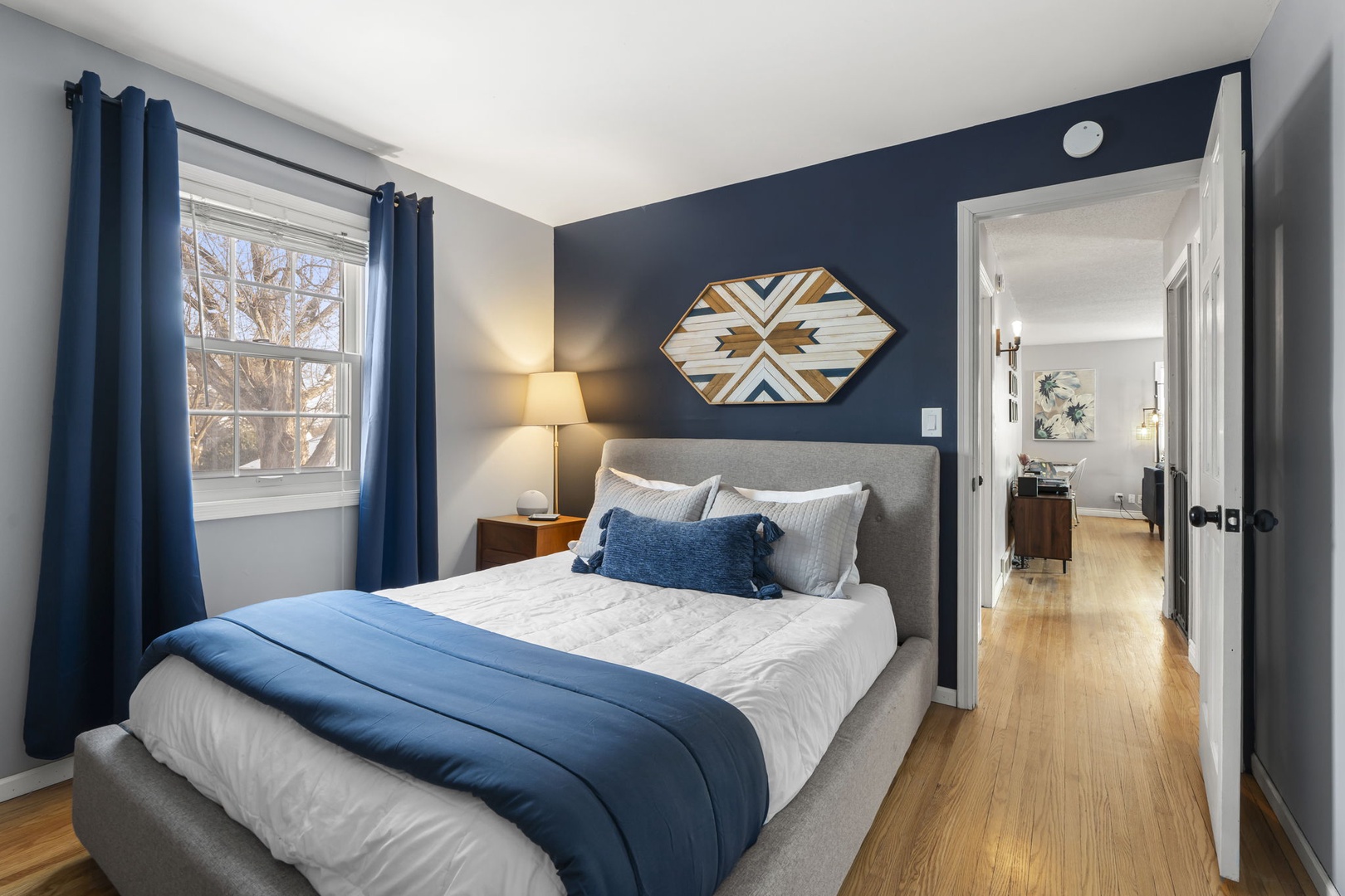 Calm and inviting queen bedroom