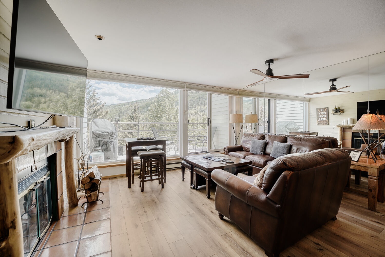Living Area with mountain views