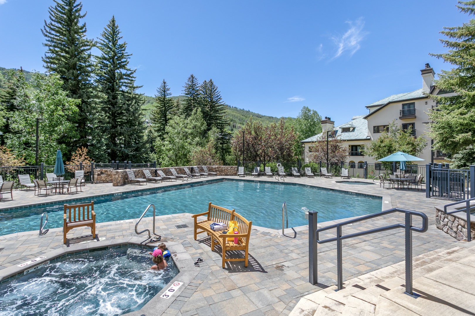 Outdoor Pool and Hot Tub
