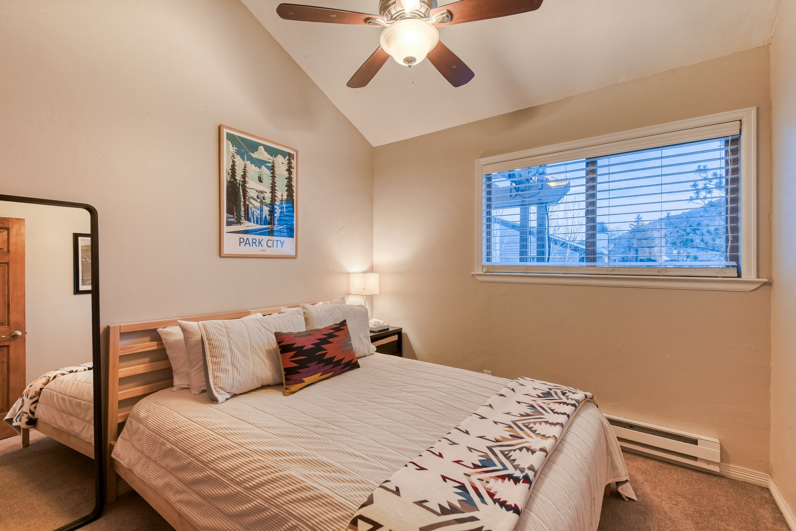 Drift off in this cozy bedroom