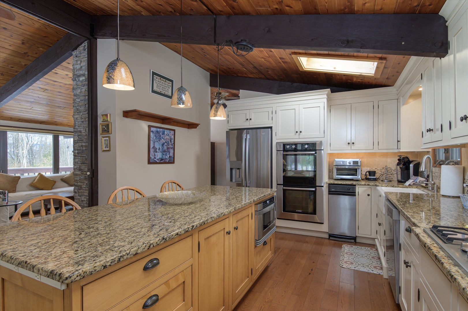 An inviting kitchen designed for gathering, cooking, and spending time together.
