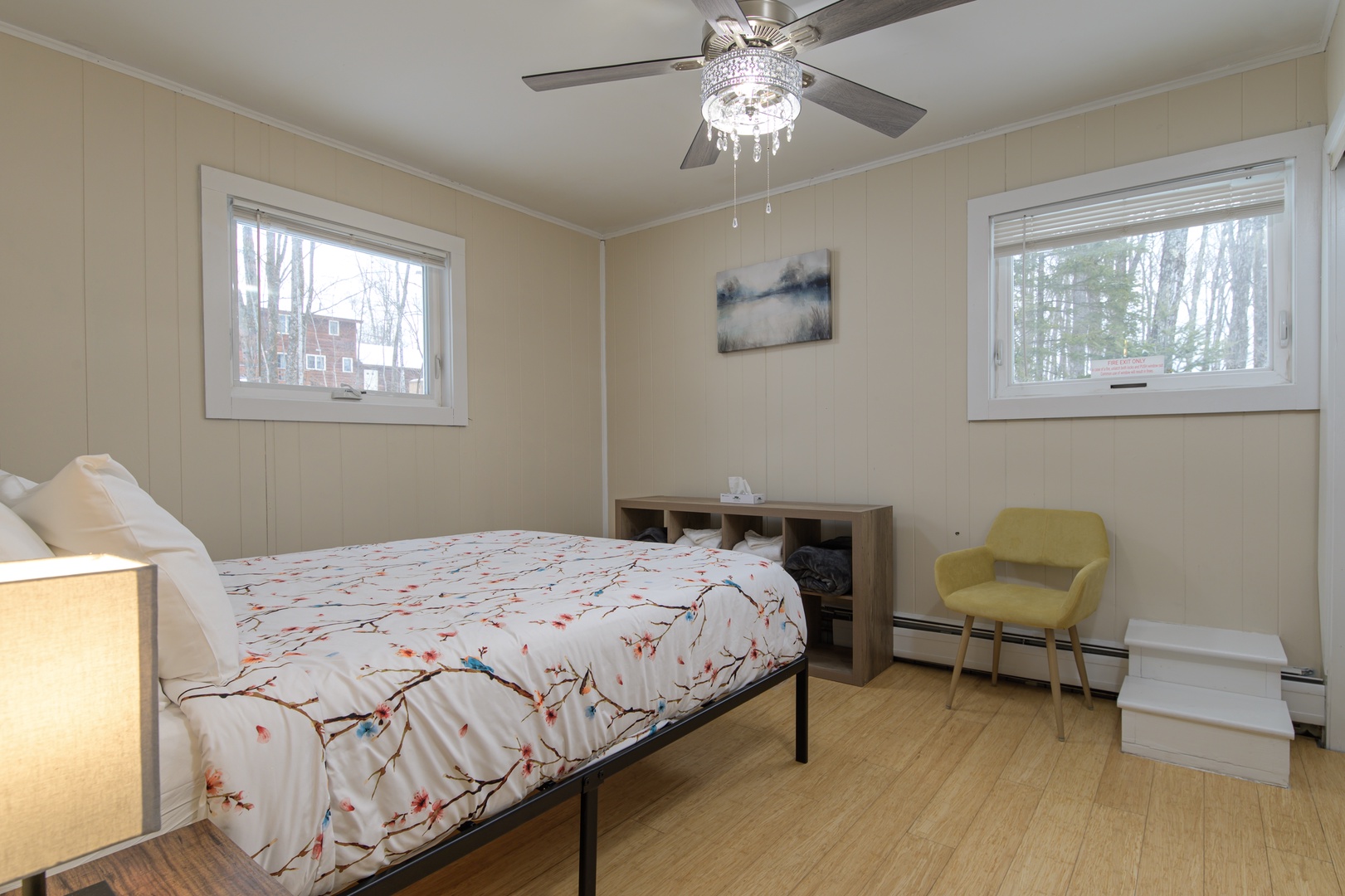 Enjoy the comfort of a queen bed in this main floor bedroom, with plenty of space to unwind.