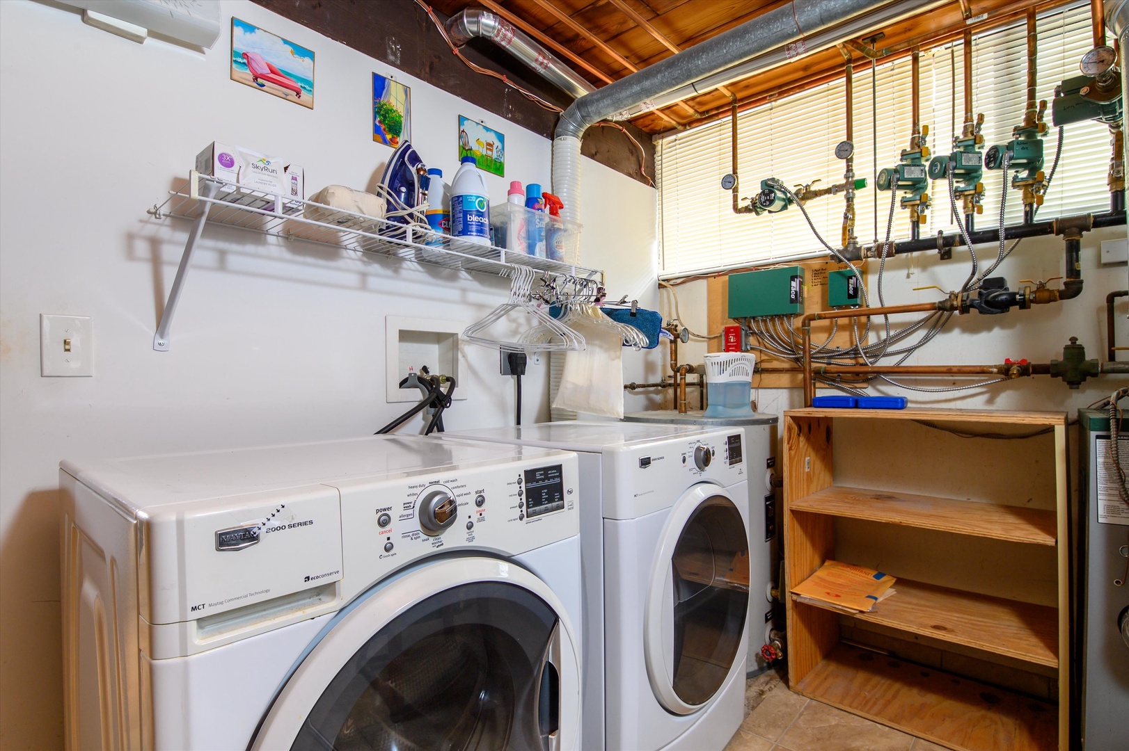 Your laundry worries are handled with full-size washer and dryer.