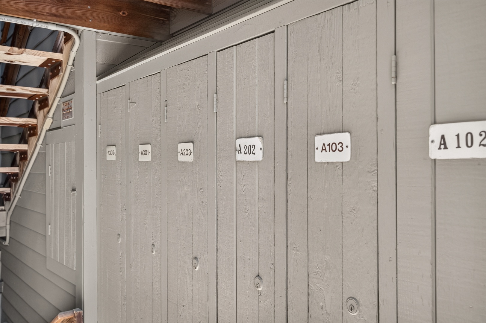 Individual storage lockers provide secure space for your belongings, keeping your essentials safe and organized throughout your stay.