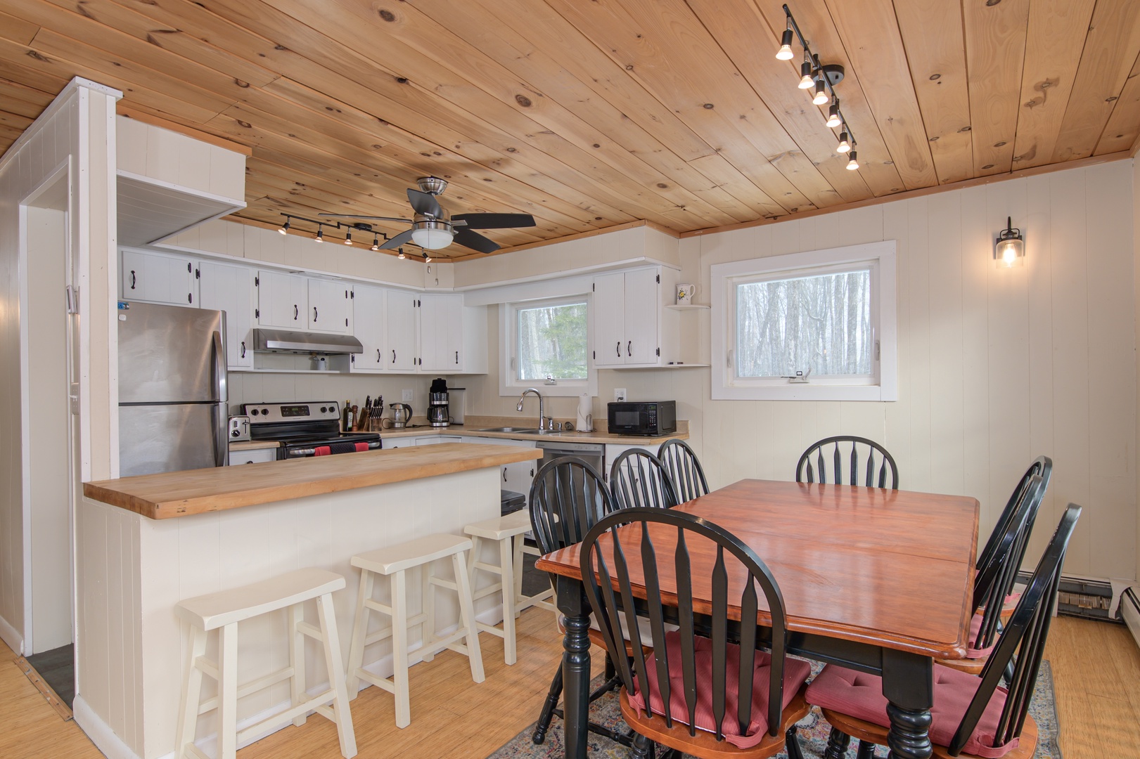 Cook, eat, laugh, and linger—your kitchen island and farmhouse table make every meal a moment to savor.