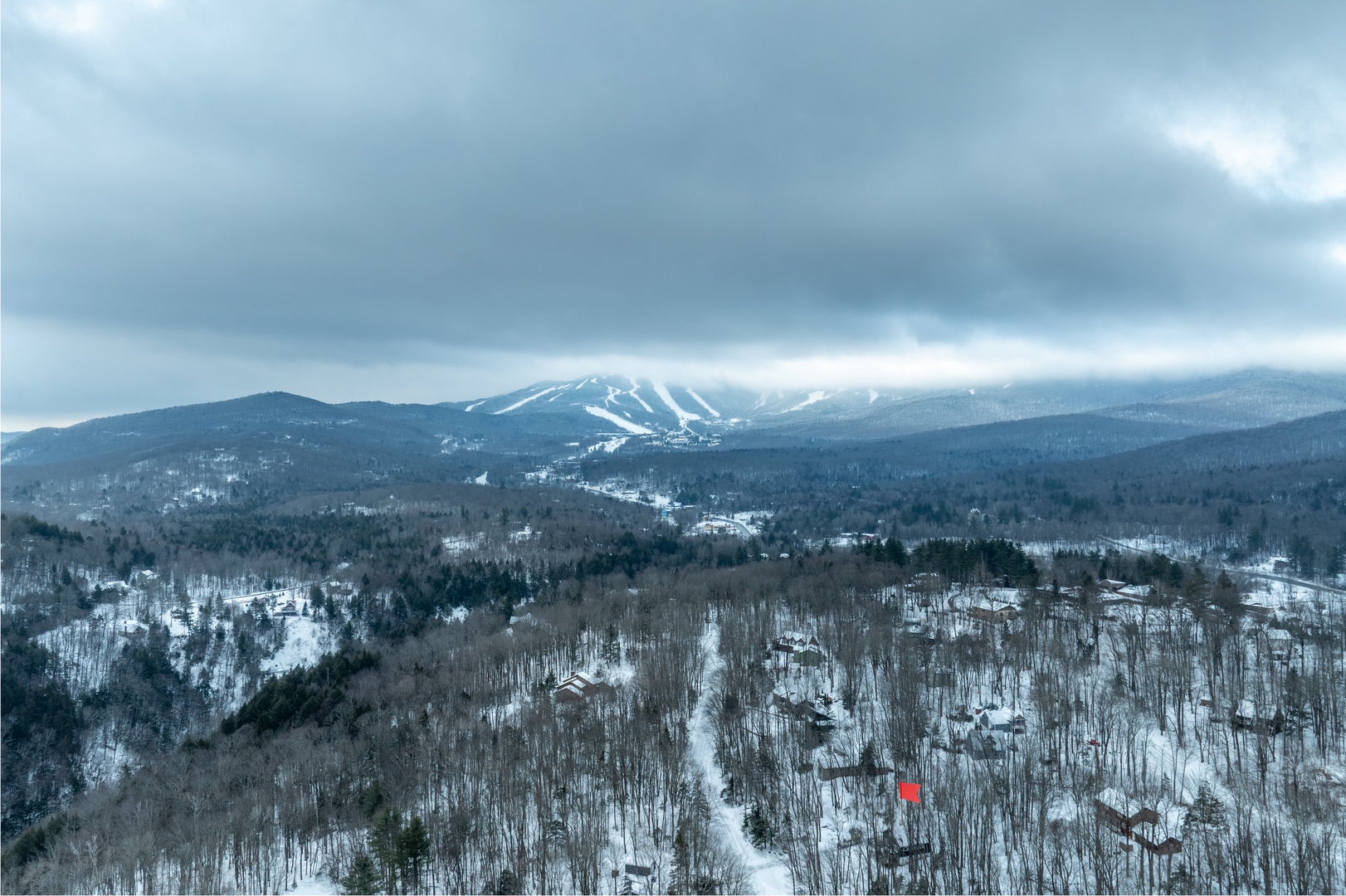 Enjoy Vermont mountain life! The red marker shows your home, only 3 miles from Killington ski trails.
