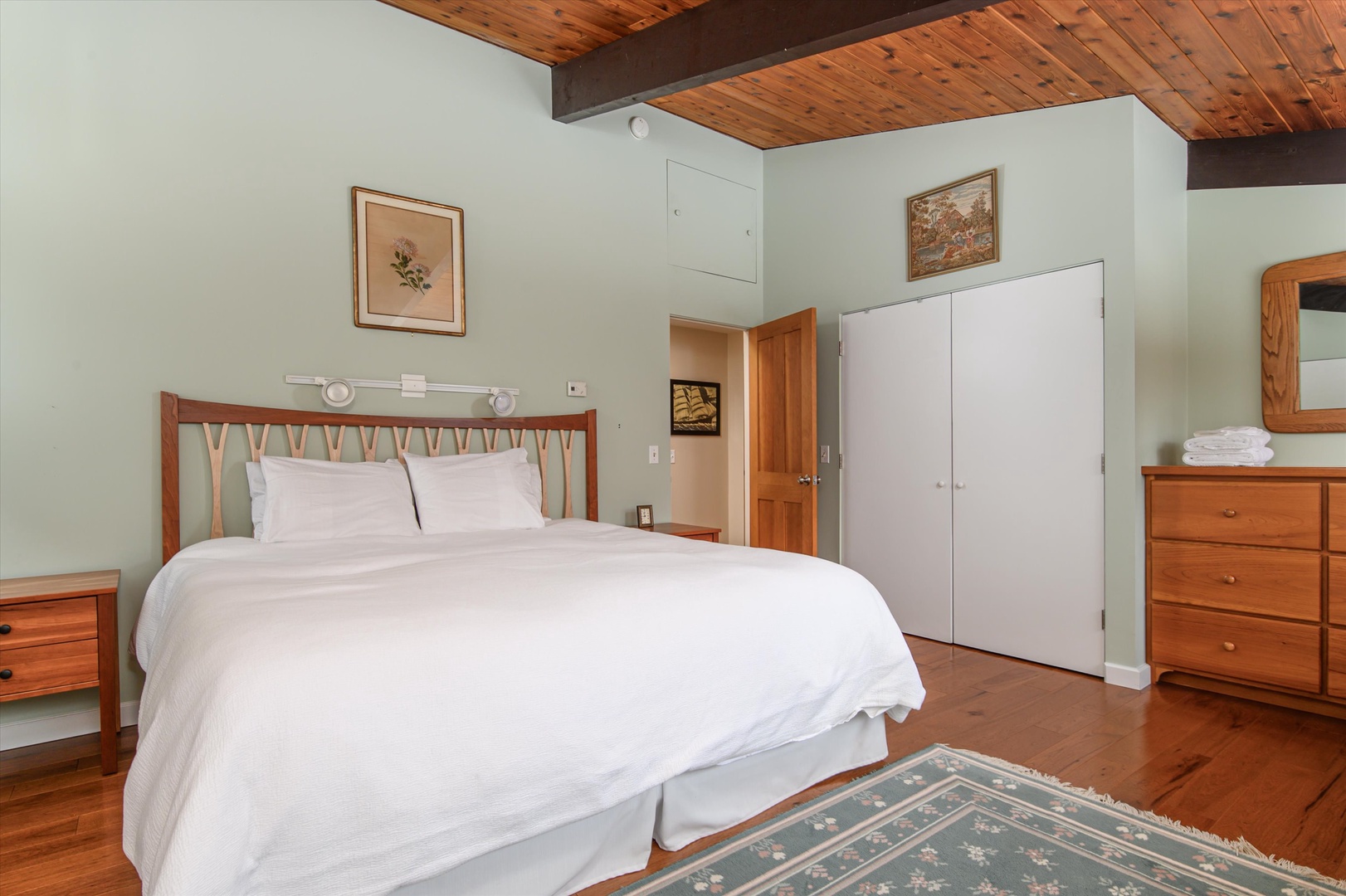 A cozy, restful space to unwind and recharge, in the comfy King-sized bed.