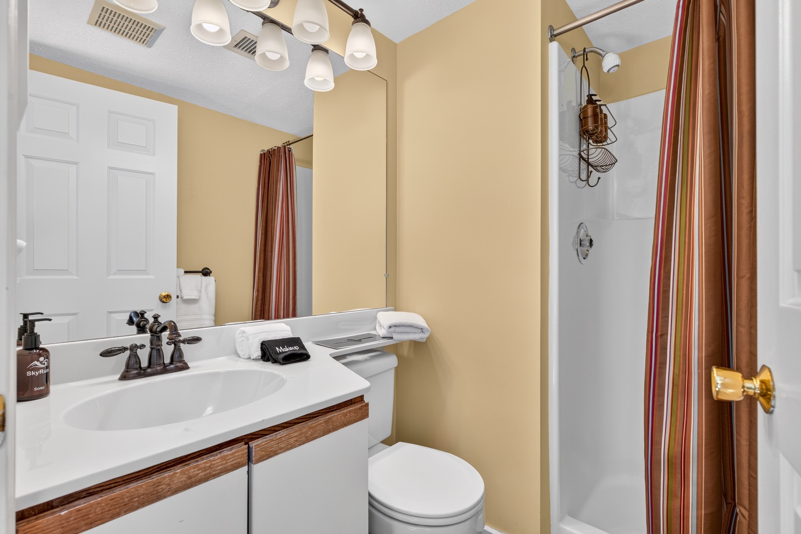 Freshen up in your private bathroom with a roomy shower, plenty of counter space, and soft towels waiting for you after a day of exploring.