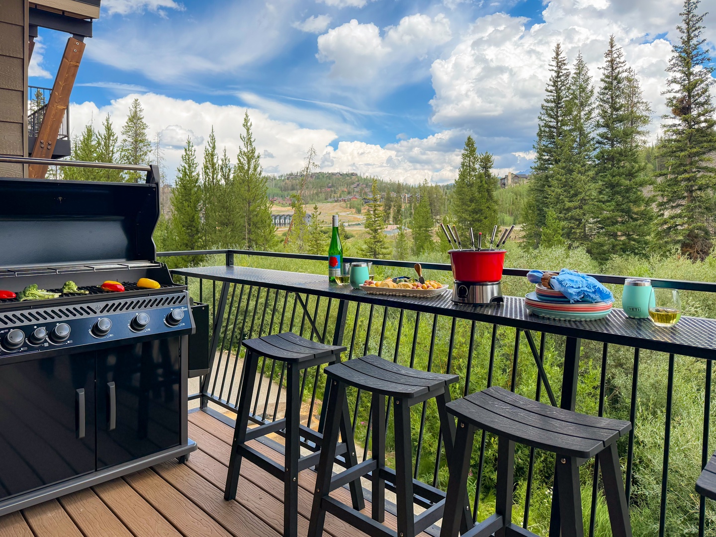Fire up the grill and settle into your own mountain escape. Your private balcony offers fresh air, forest views, and the perfect spot to share a meal surrounded by nature.