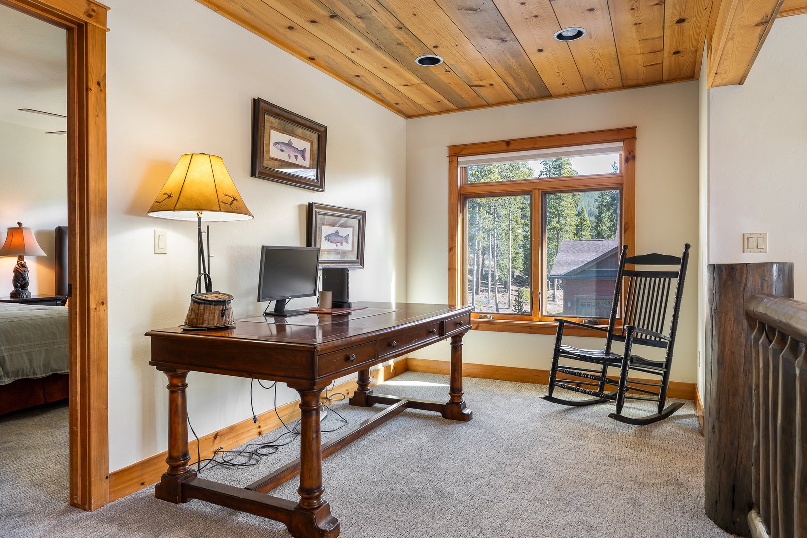 Your private workspace awaits upstairs loft