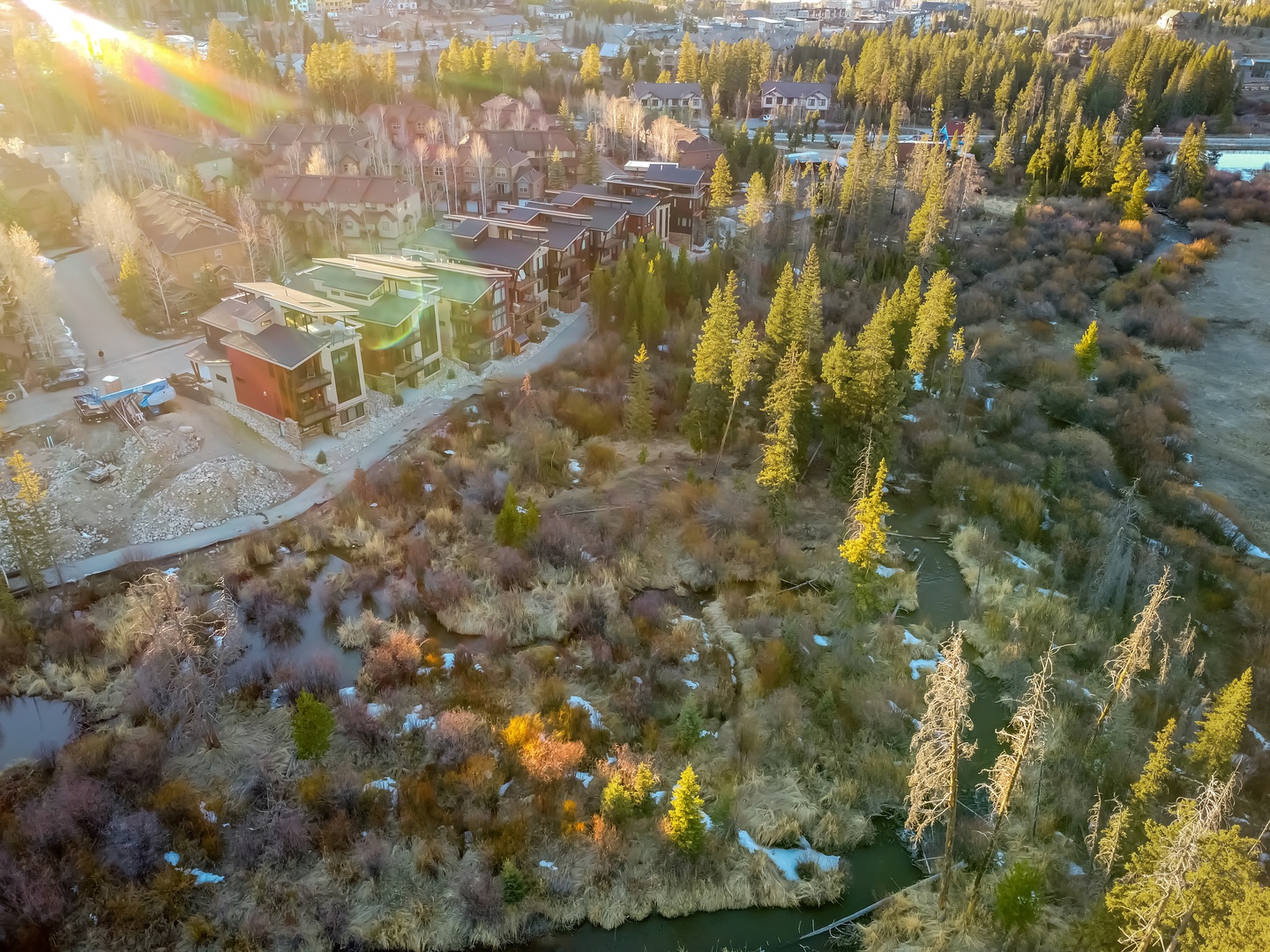 Home nestled along the Fraser River in Downtown Winter Park. Walk to restaurants, music and more