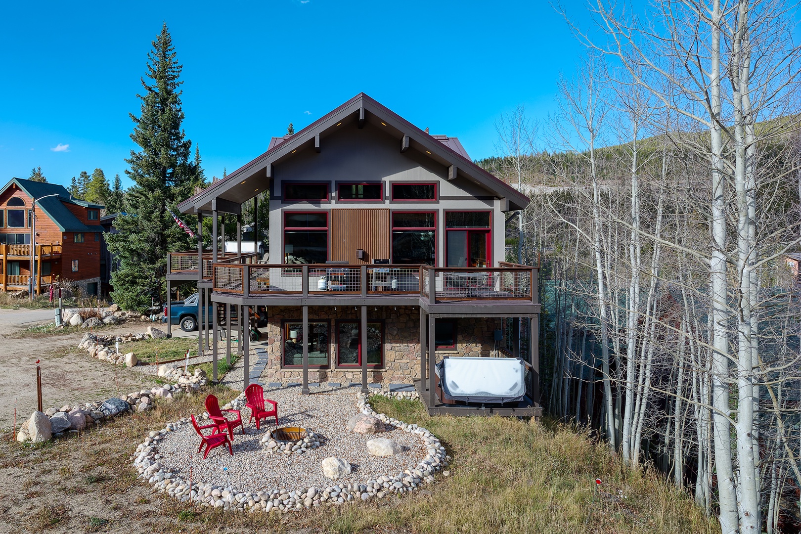 Double hot tubs and a fire pit!