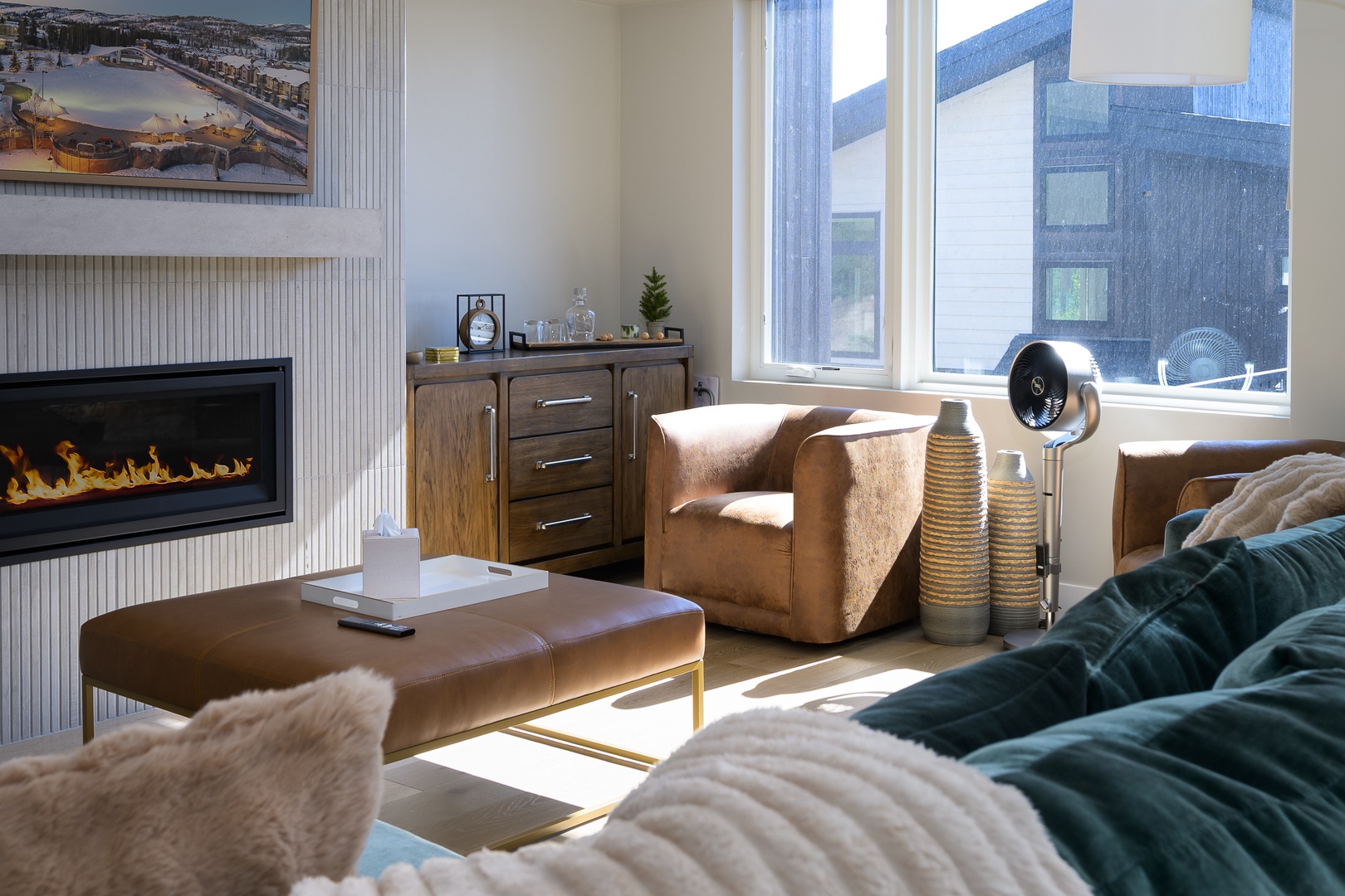 Cozy textures and warm tones invite you to unwind in style.