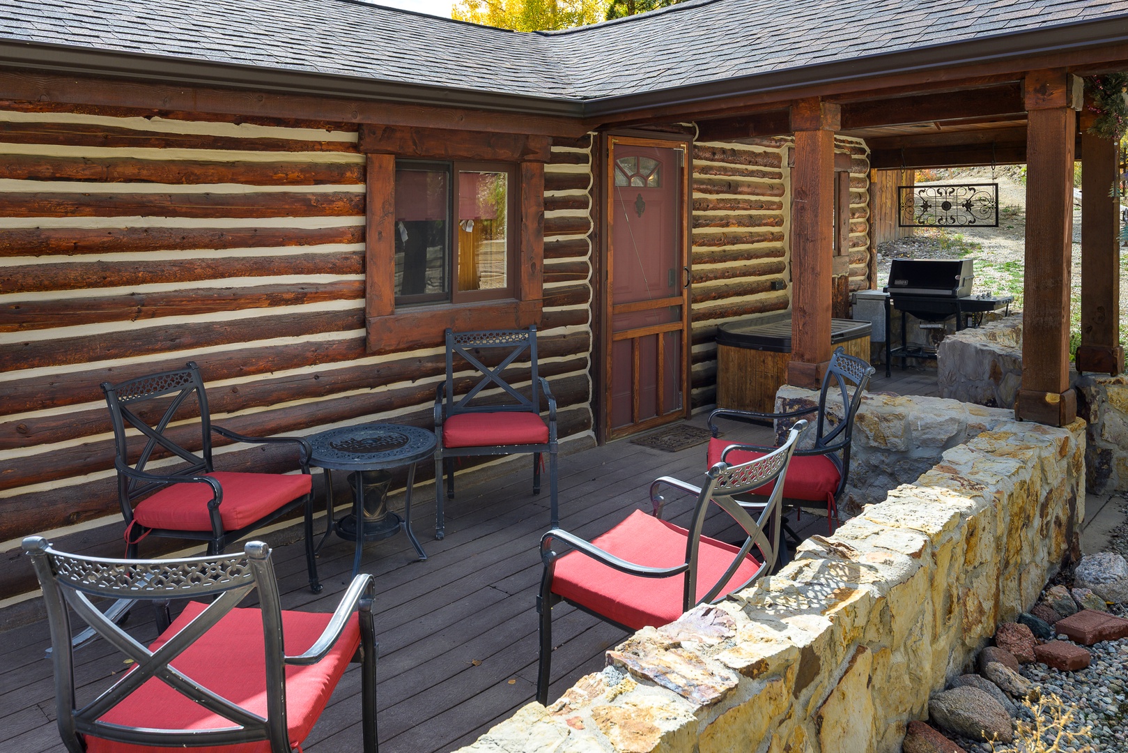 Outdoor seating for enjoying the sunshine