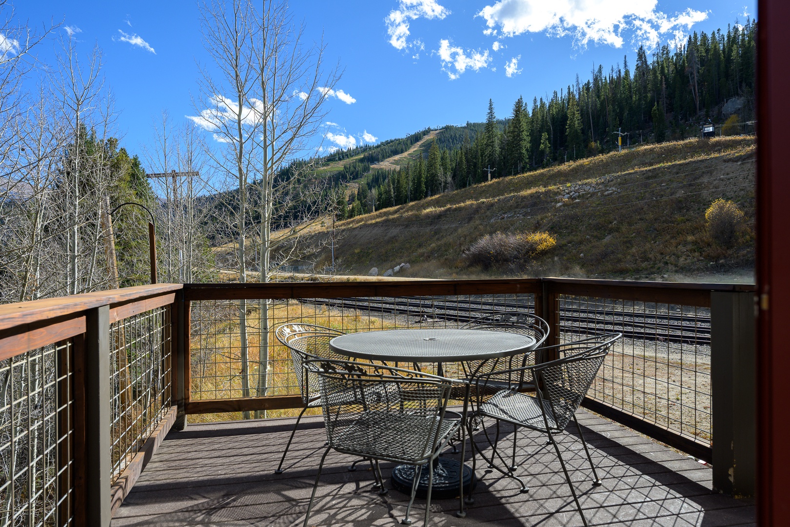 Outdoor seating with views of the Resort