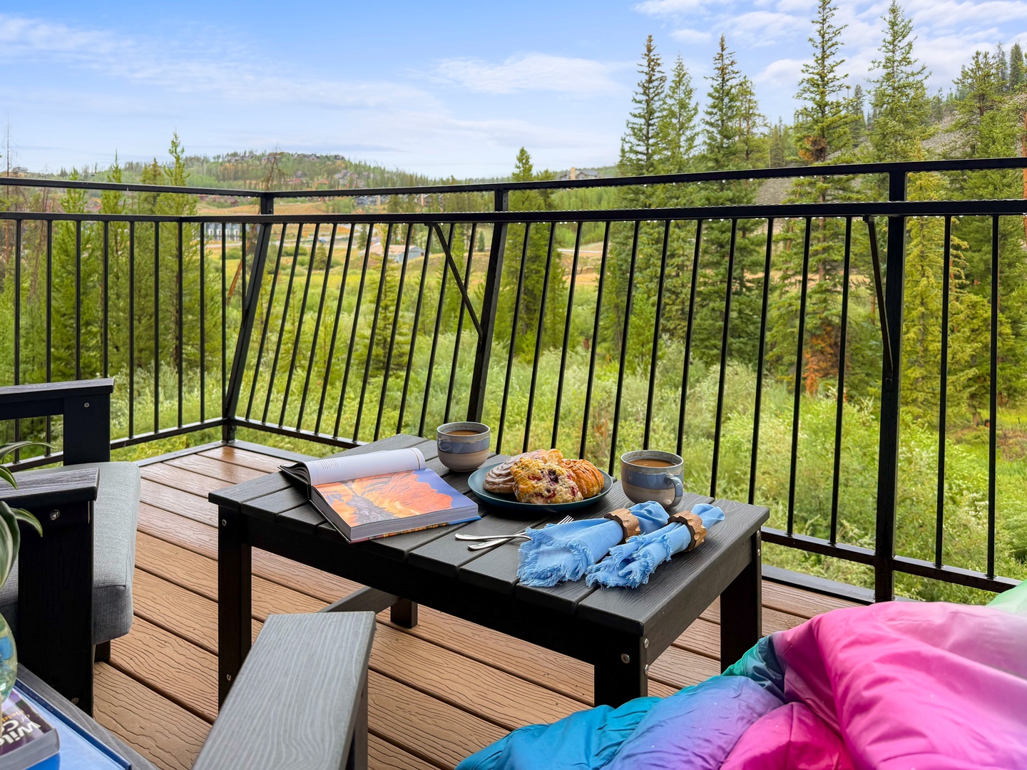 The wildflower Suite and the Hideaway Park Suite Share a balcony.