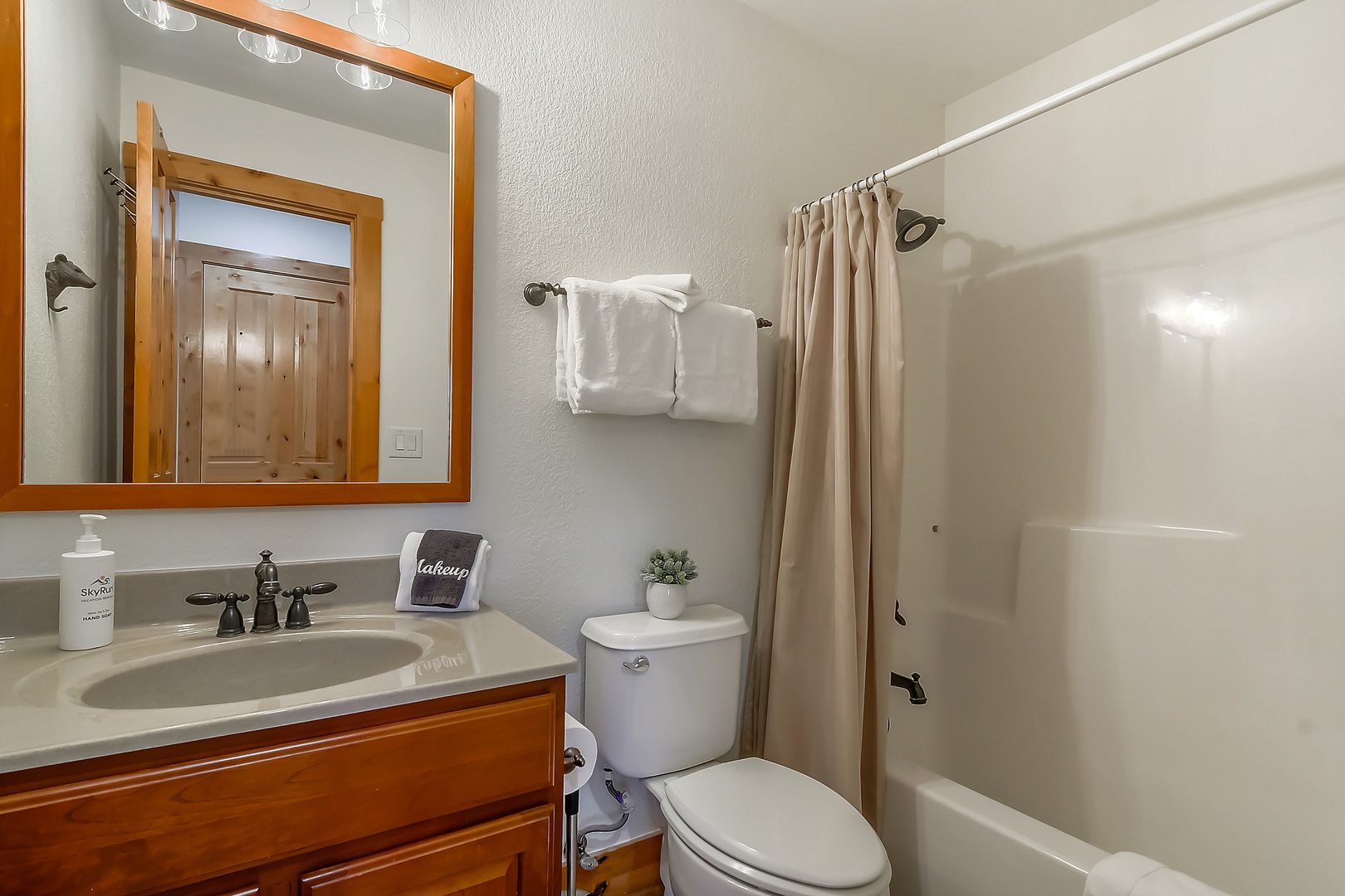 Full bathroom upstairs to accommodate the bunk rooms