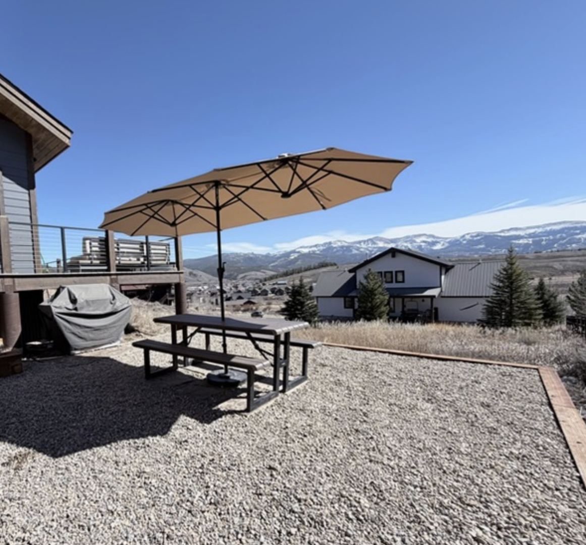 Newly added patio area with BBQ setup – perfect for outdoor dining and relaxing!